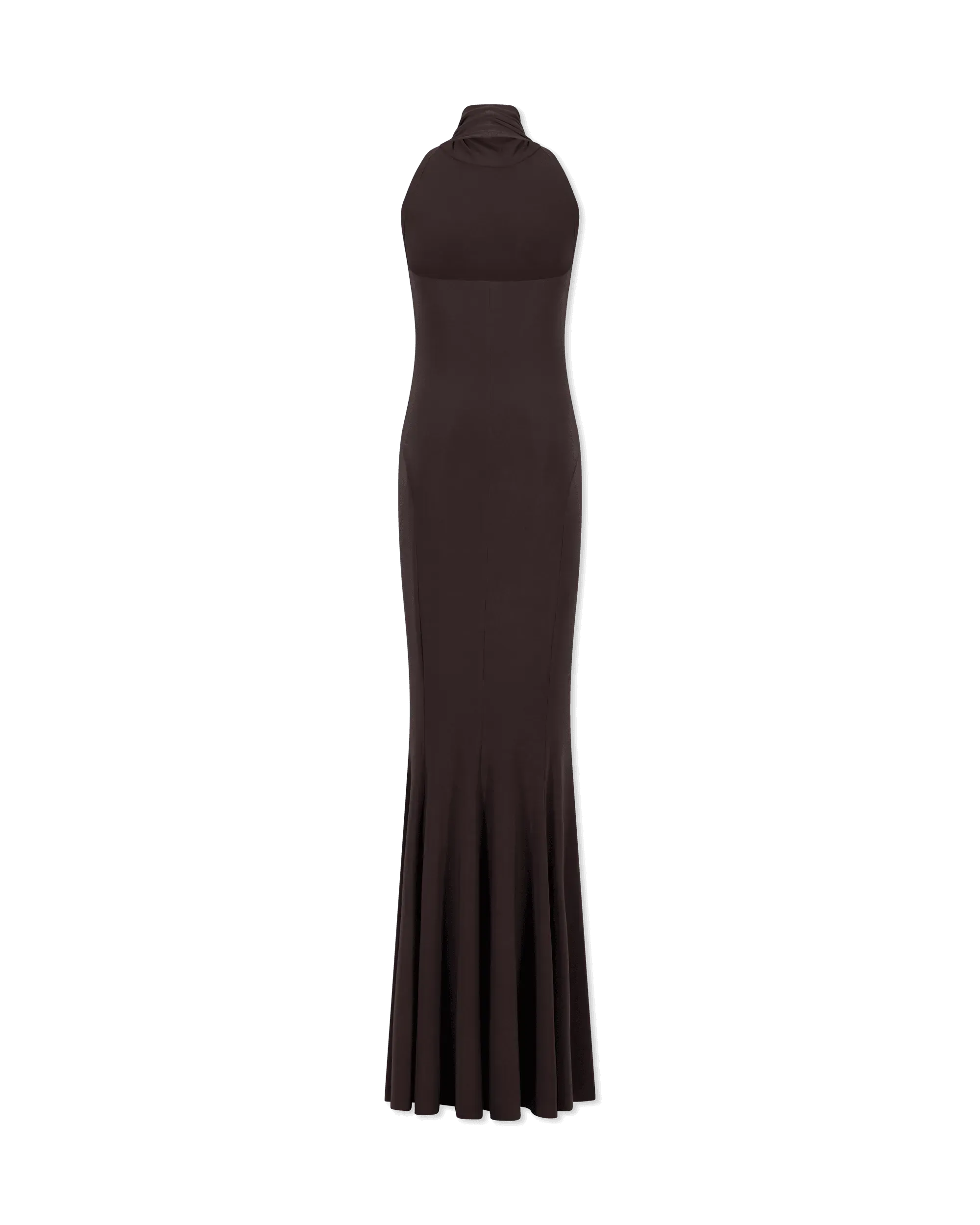 Halter Turtleneck Fish Tail Gown