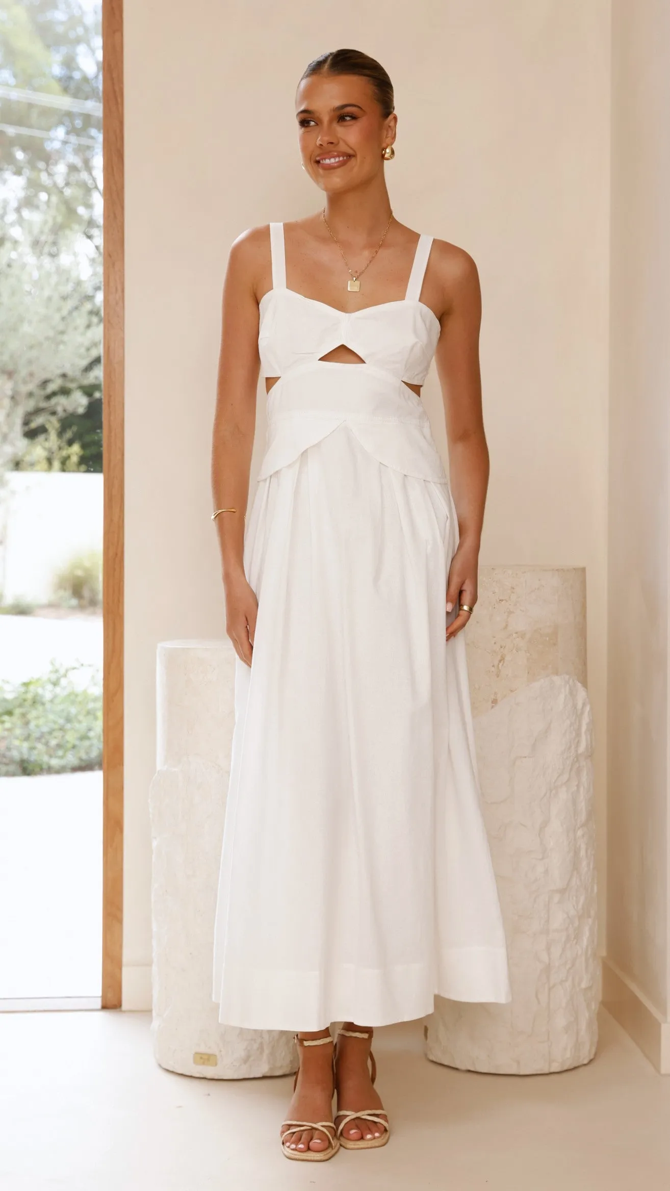 Harleigh Midi Dress - White