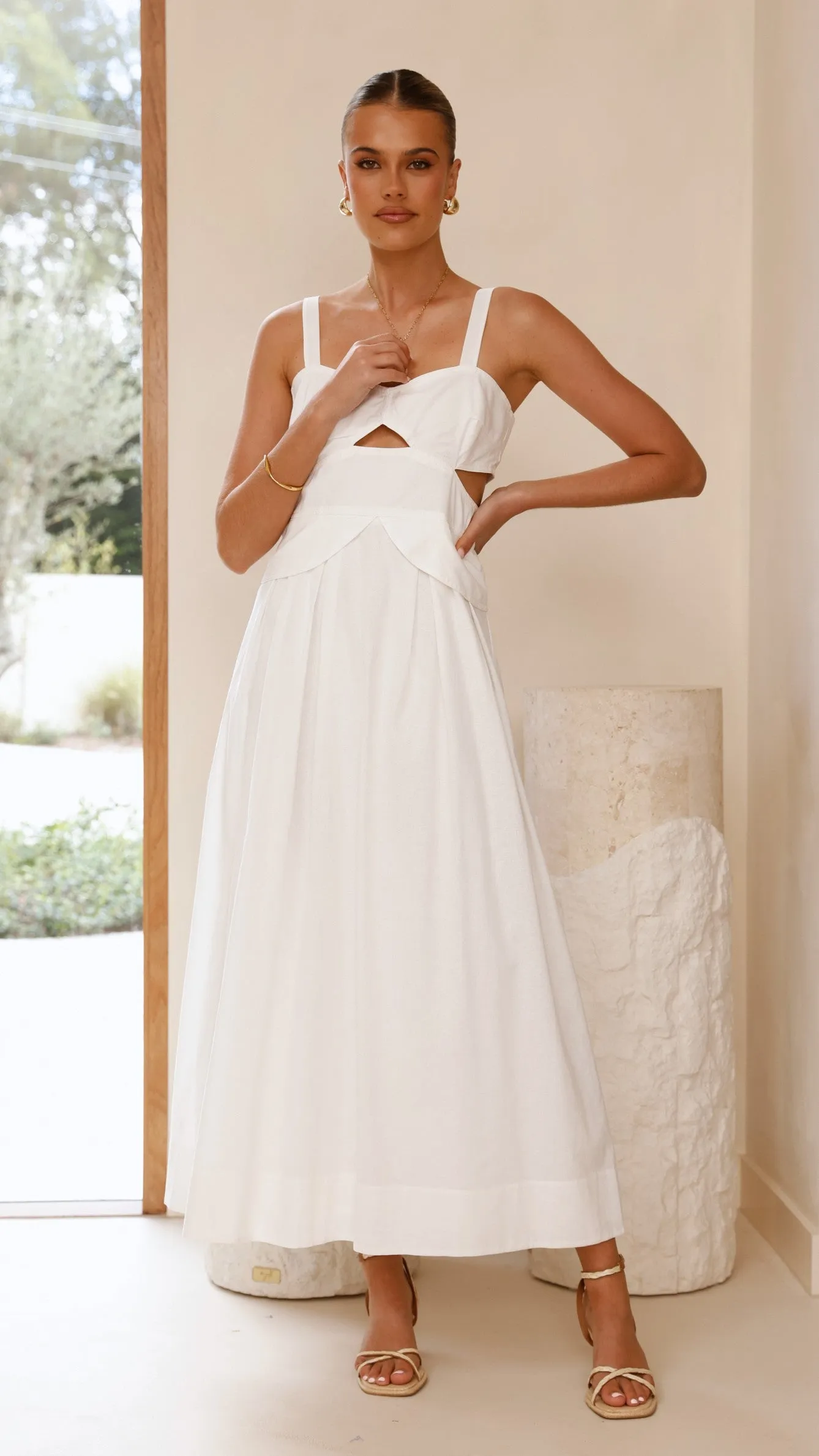 Harleigh Midi Dress - White