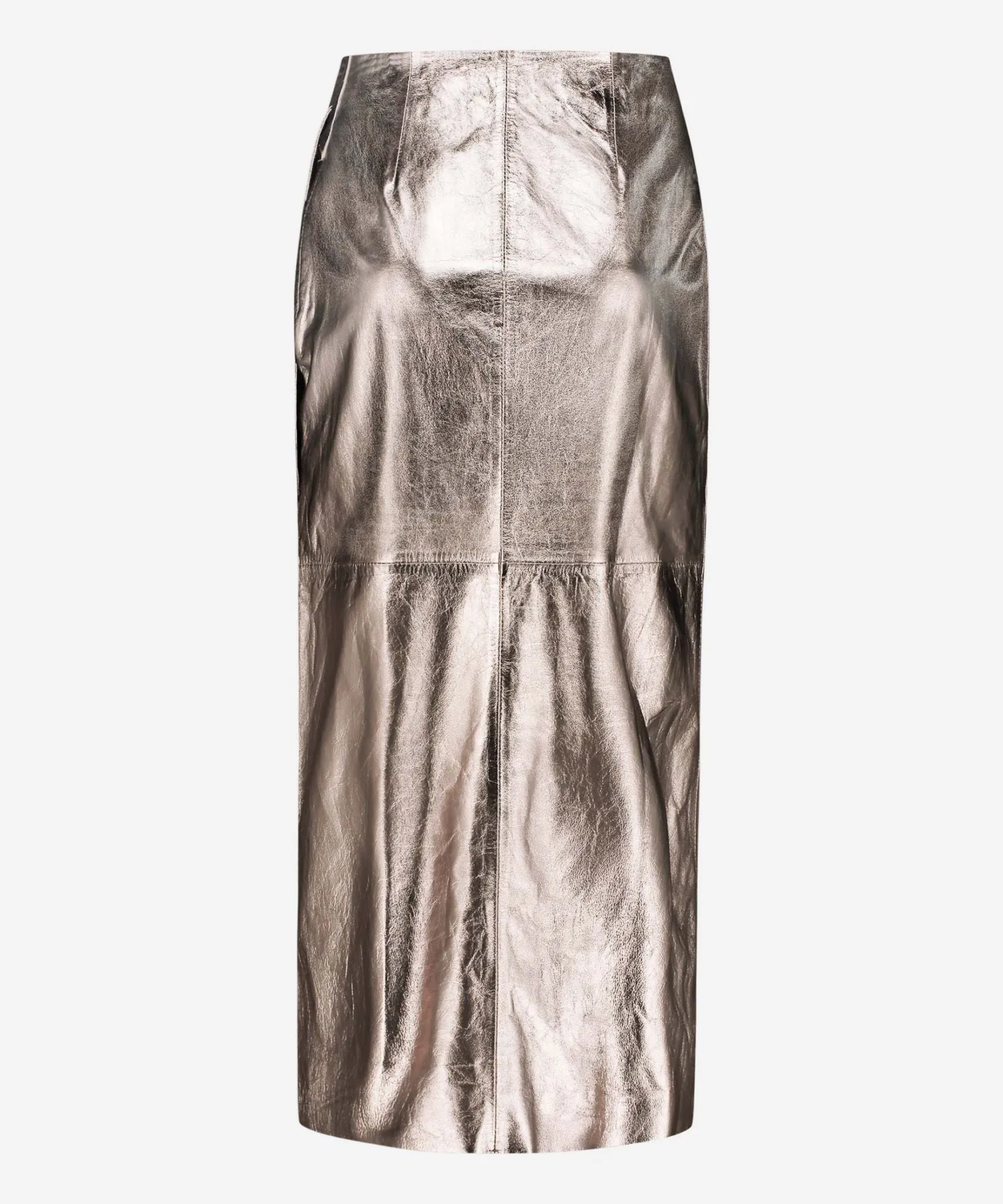 Ibana Gunmetal Leather Skirt