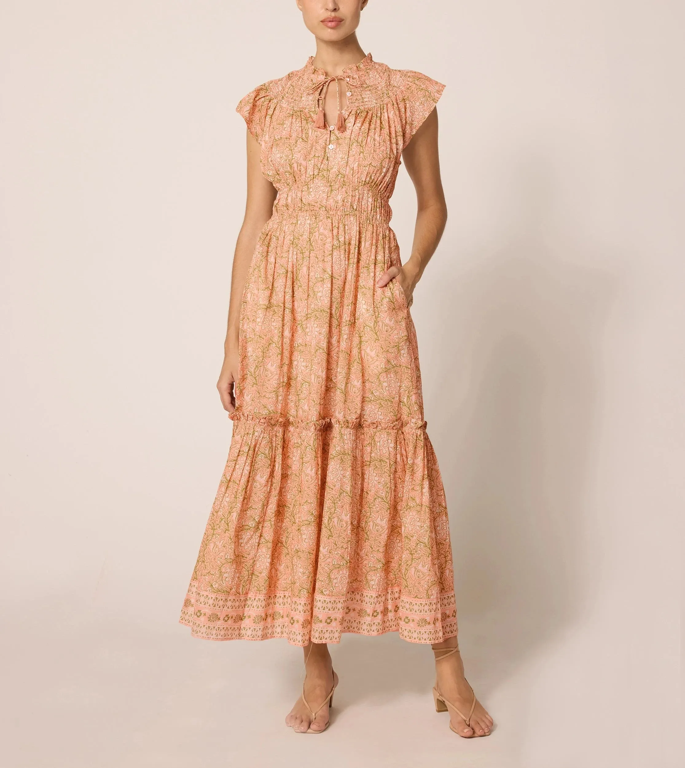 Indira Ankle Dress | Cecil Blush