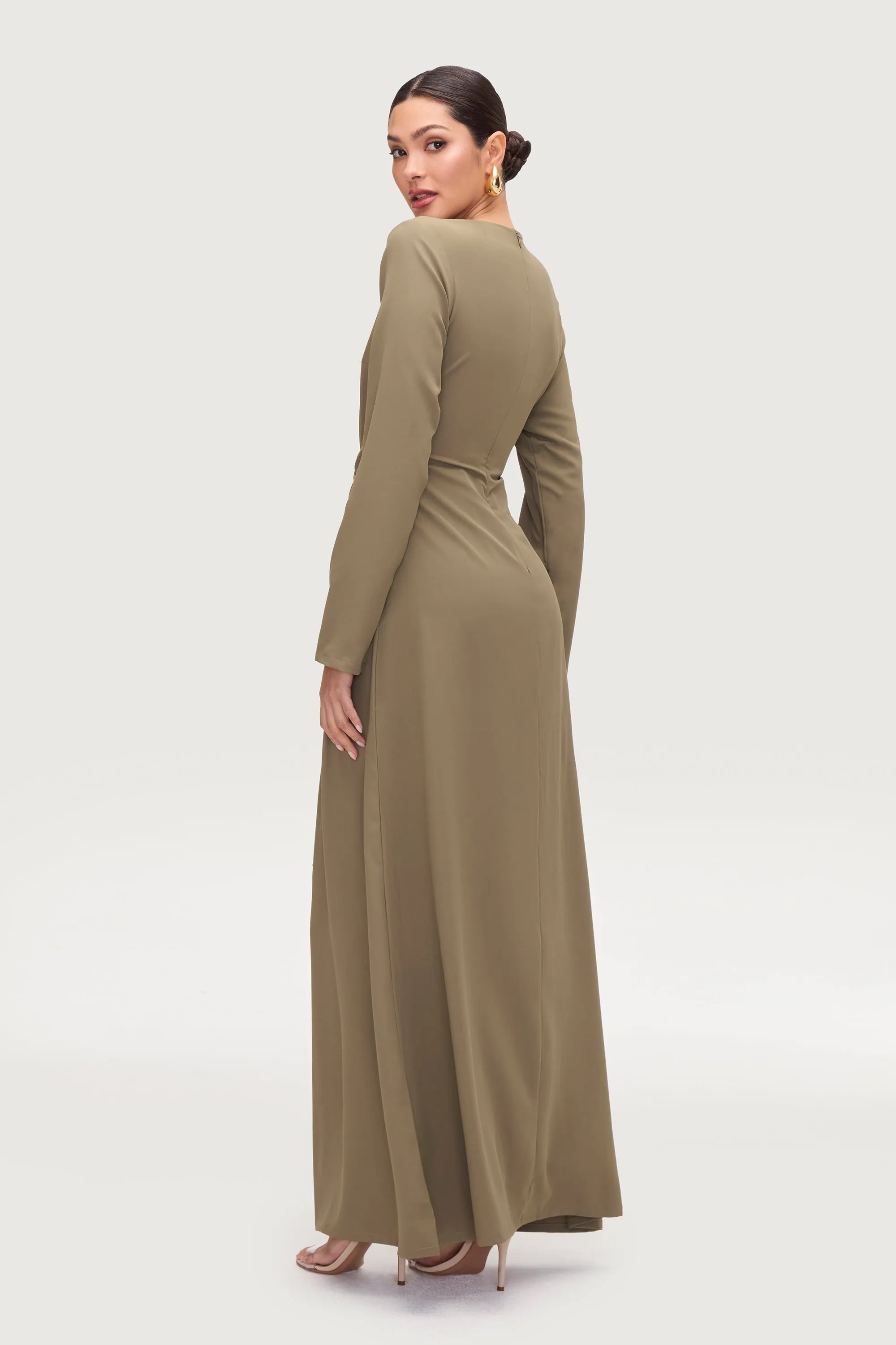 Isabella Tie Waist Maxi Dress - Za'atar