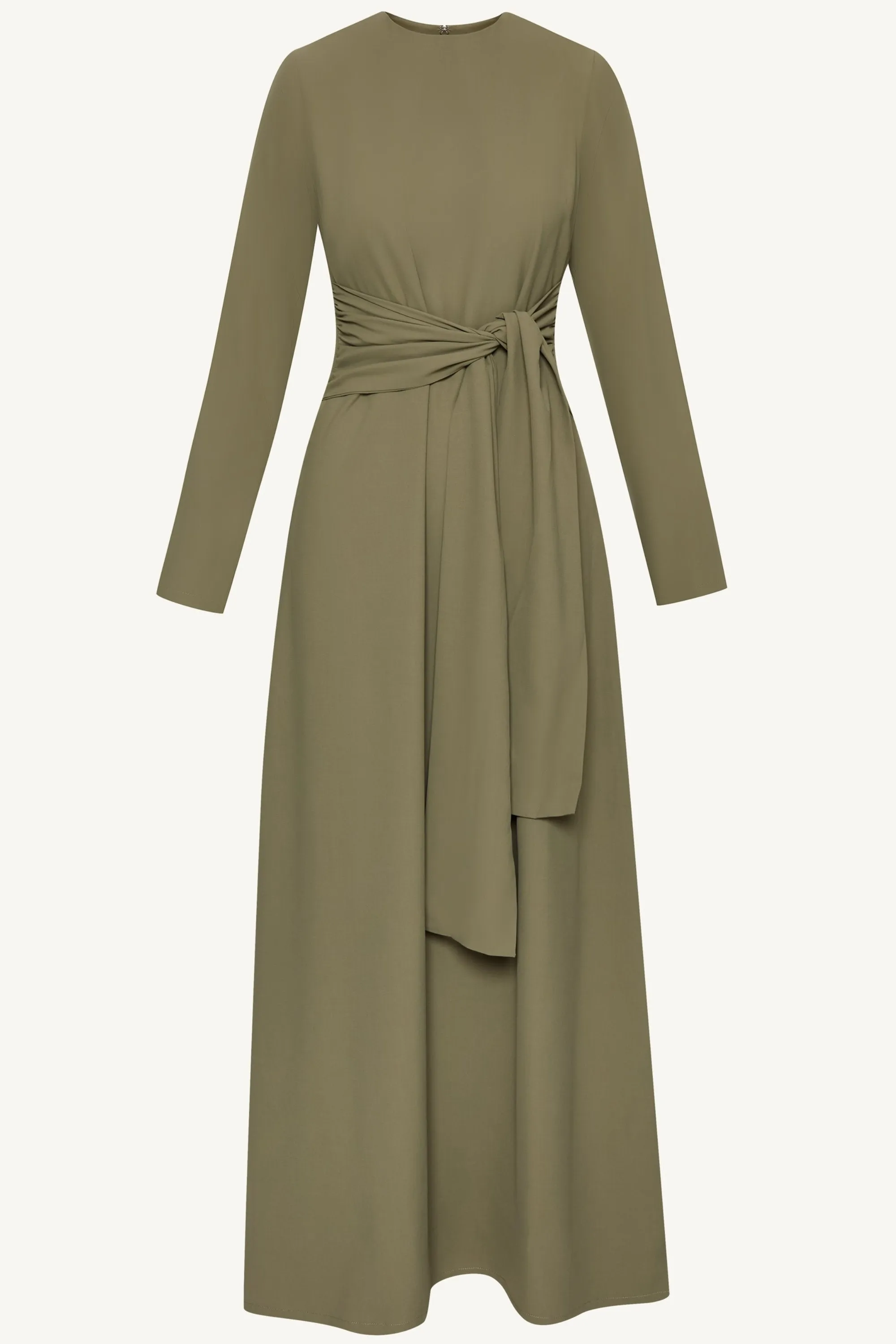Isabella Tie Waist Maxi Dress - Za'atar