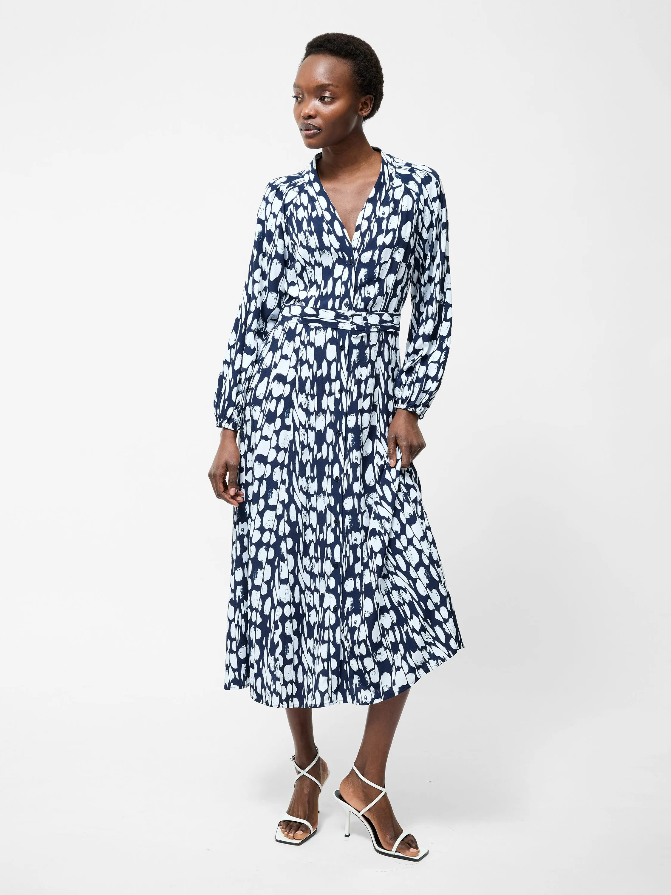 Islanna Long Sleeve Belted Midi Dress