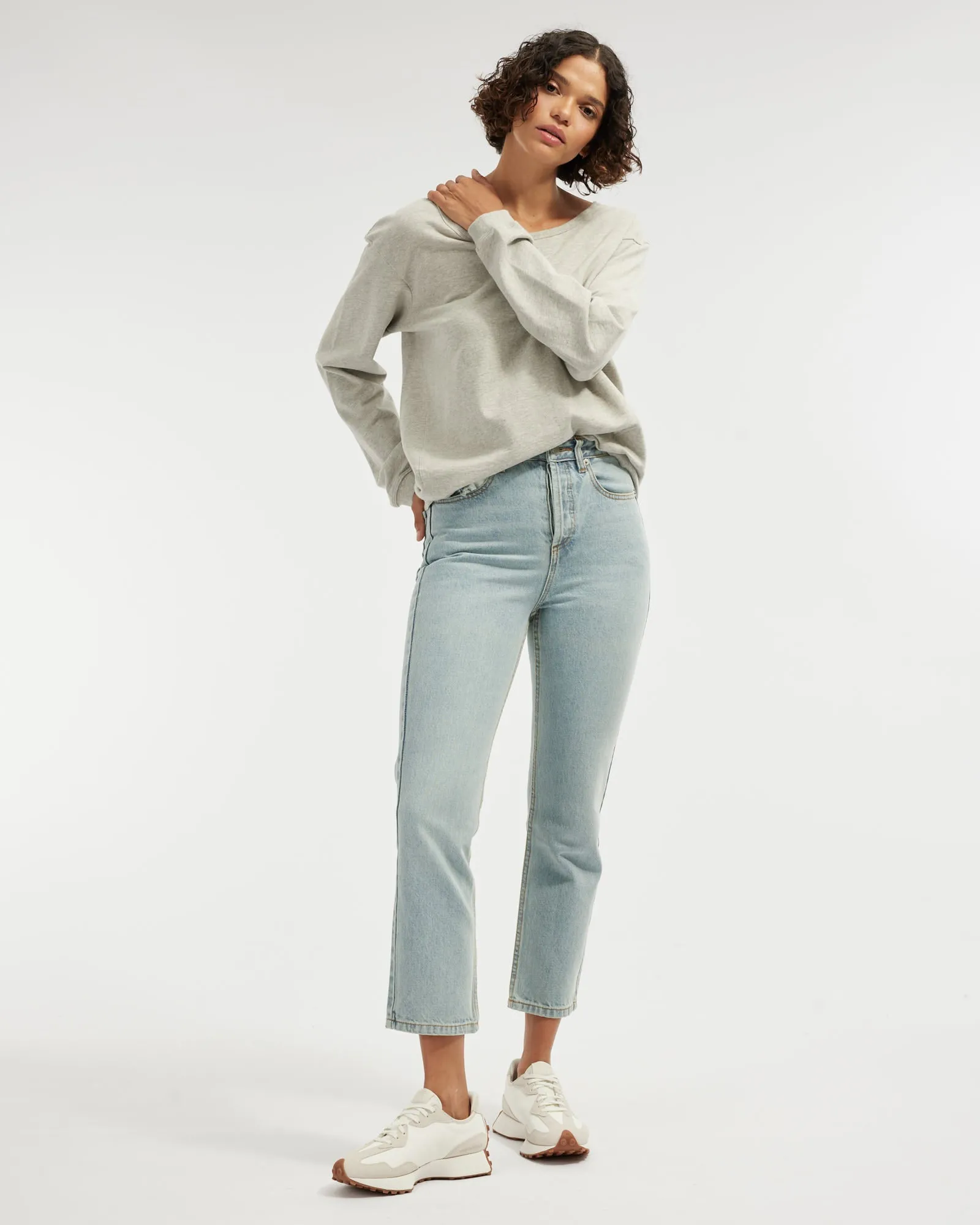 Jessie Crew Neck Sweater - Grey