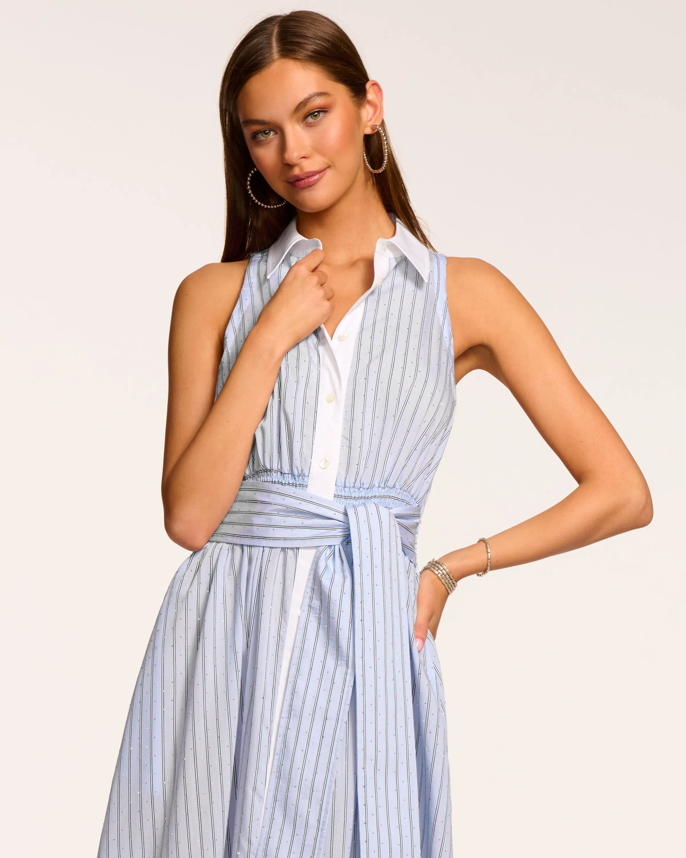 Juniper Embellished Shirt Midi Dress