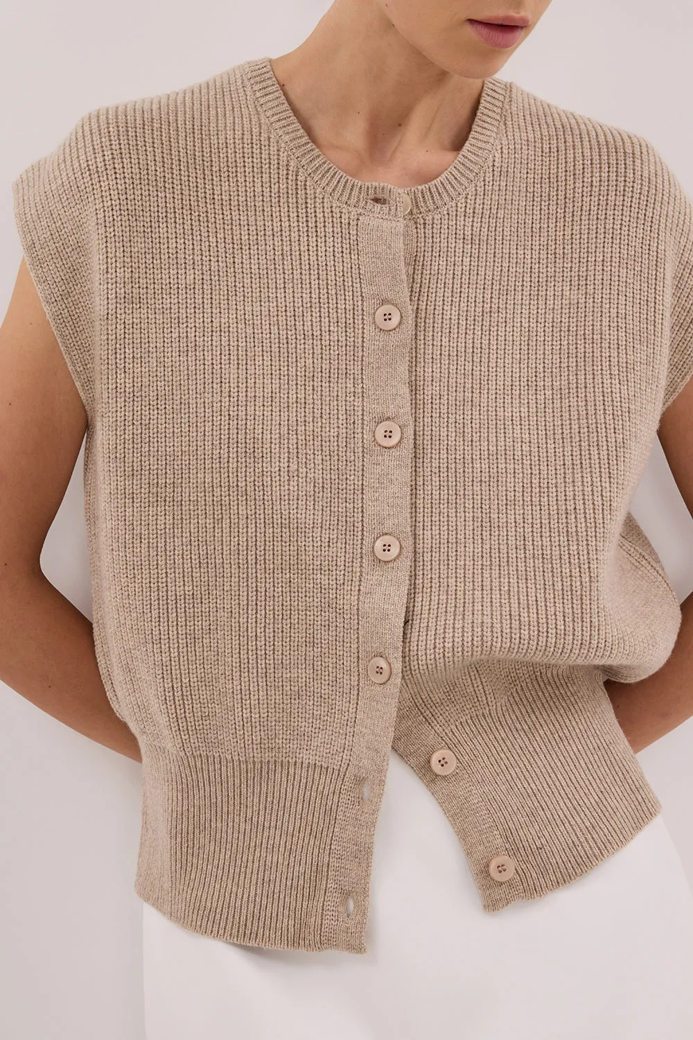 KATE OAT MARLE KNIT VEST