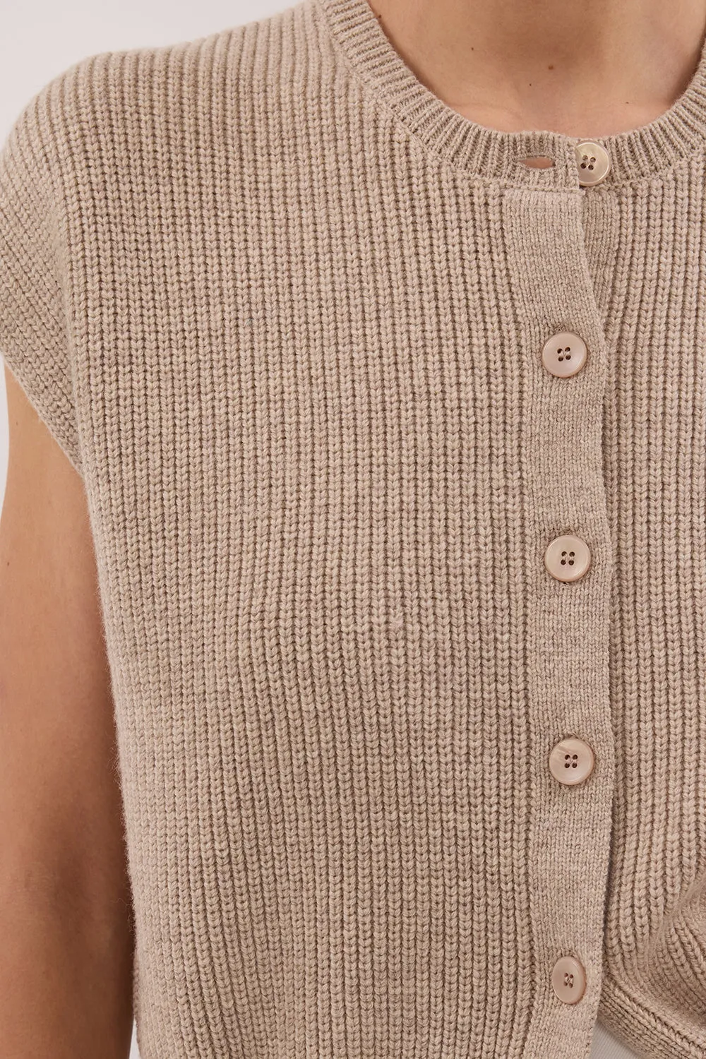 KATE OAT MARLE KNIT VEST