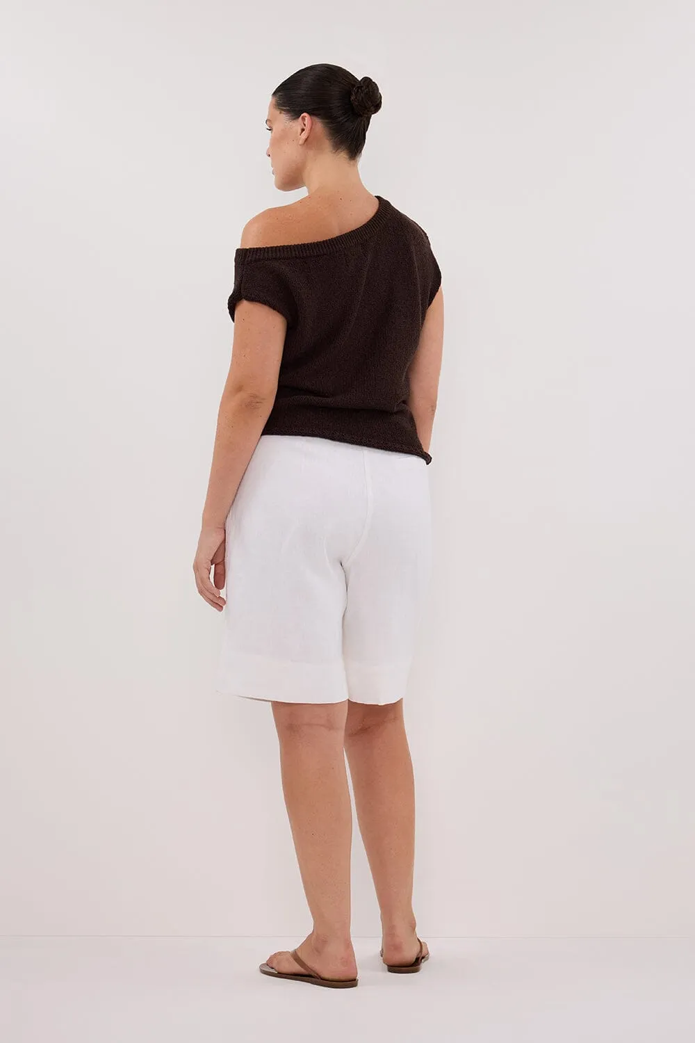 KERRY CHOC ASYM KNIT TOP