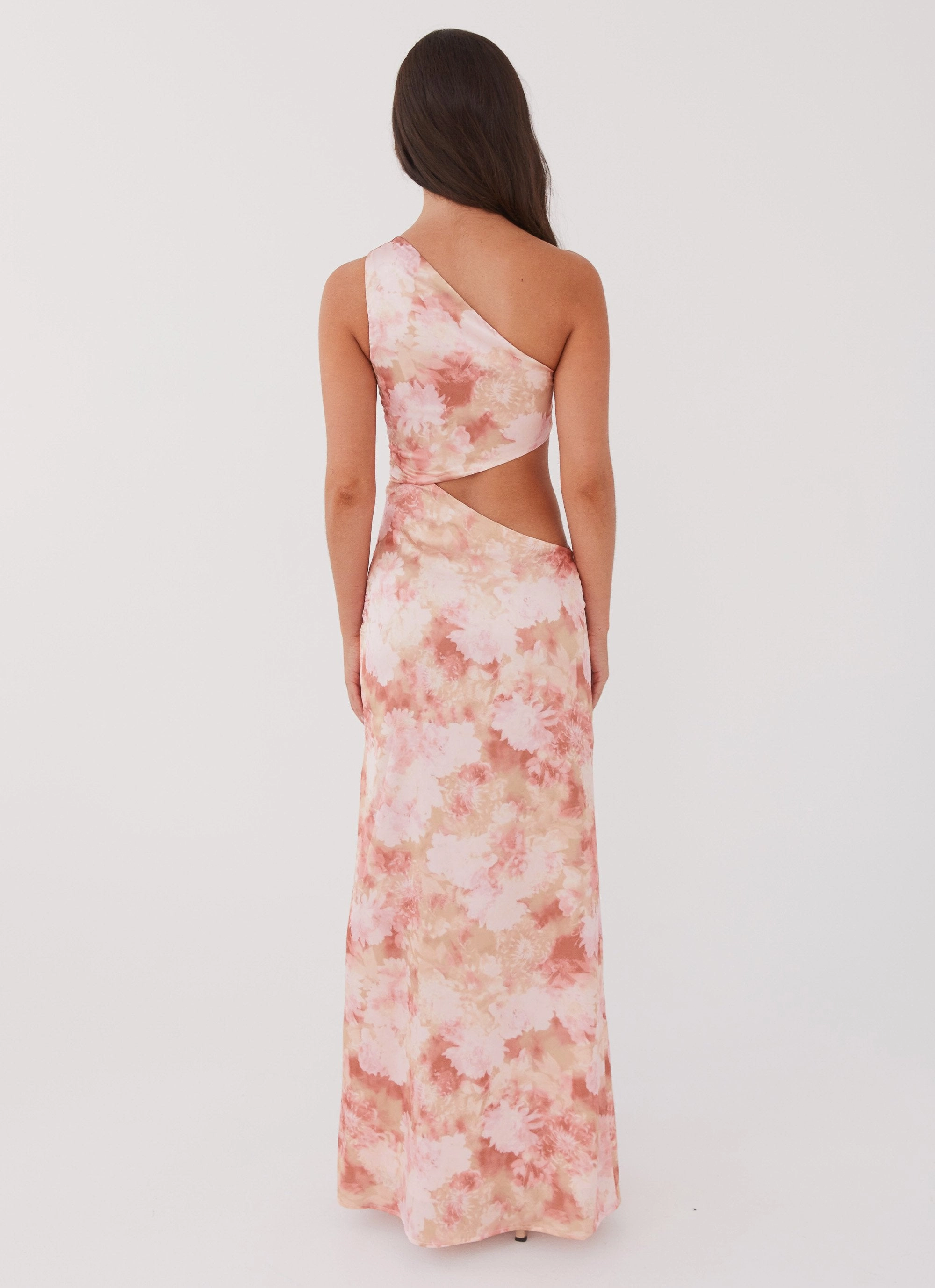 Krista One Shoulder Maxi Dress - Flower Garden