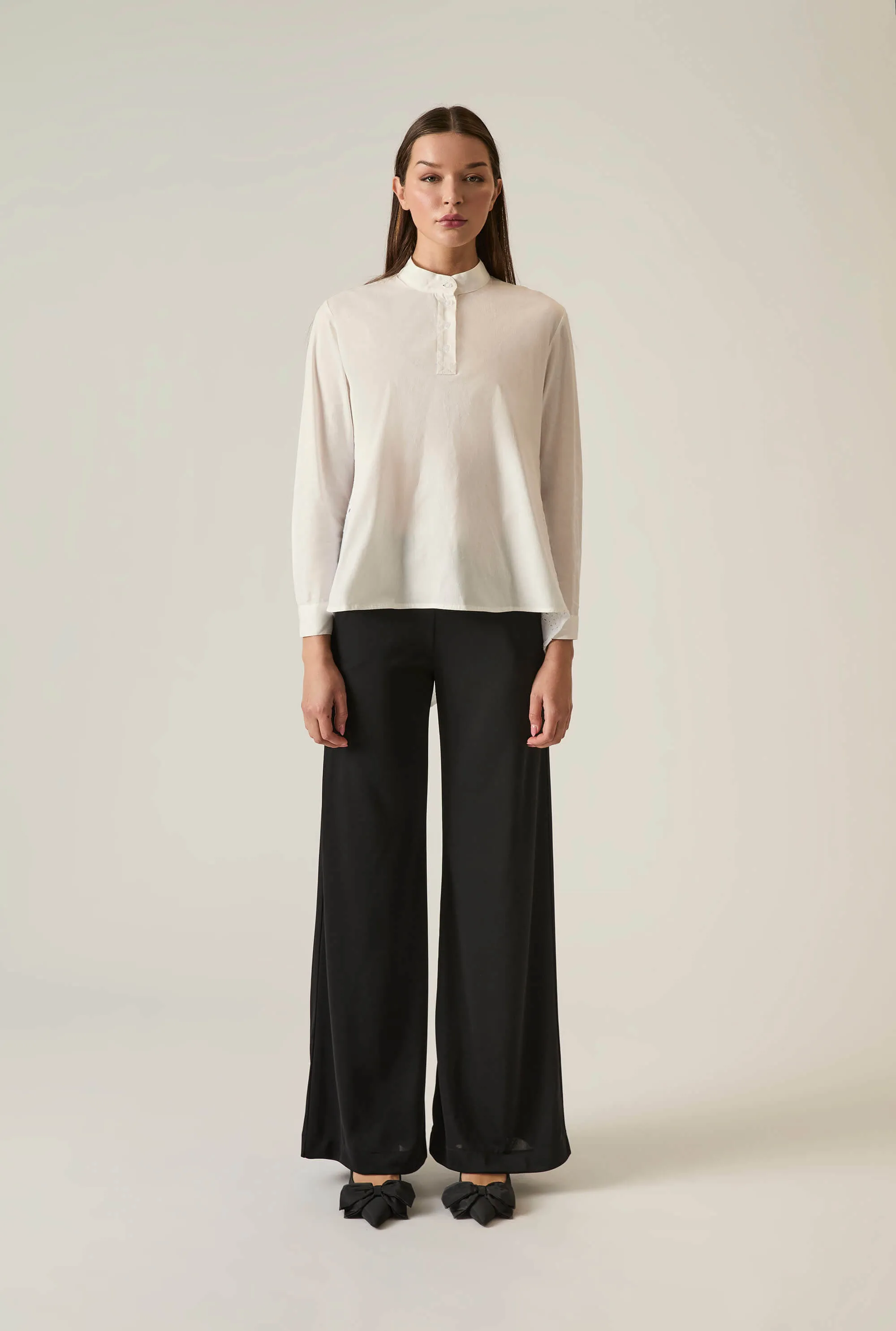 Lace Cotton White Shirt