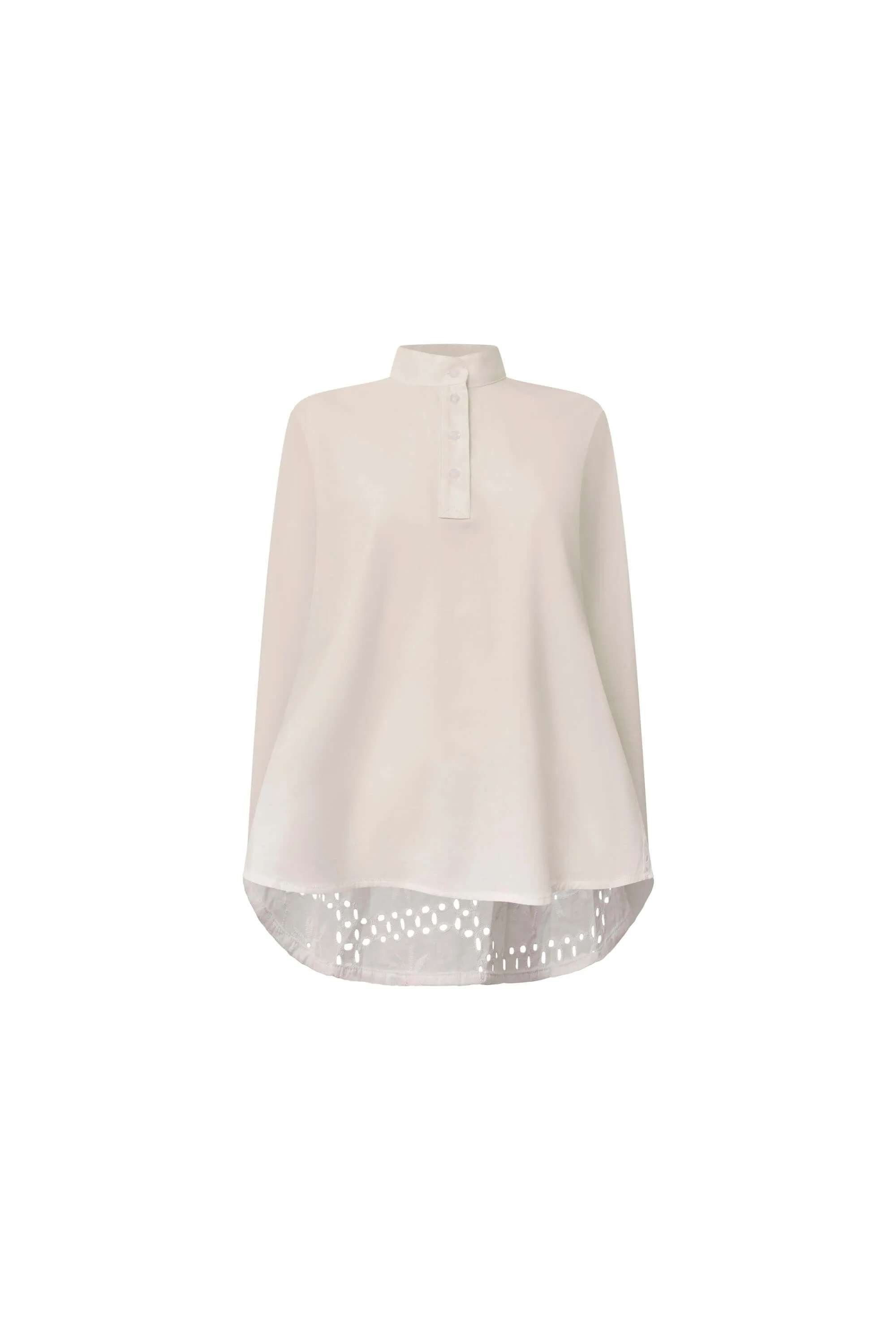 Lace Cotton White Shirt