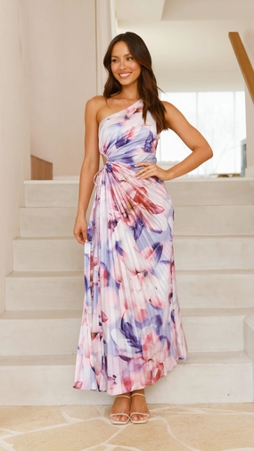 Laken Maxi Dress - Purple Print
