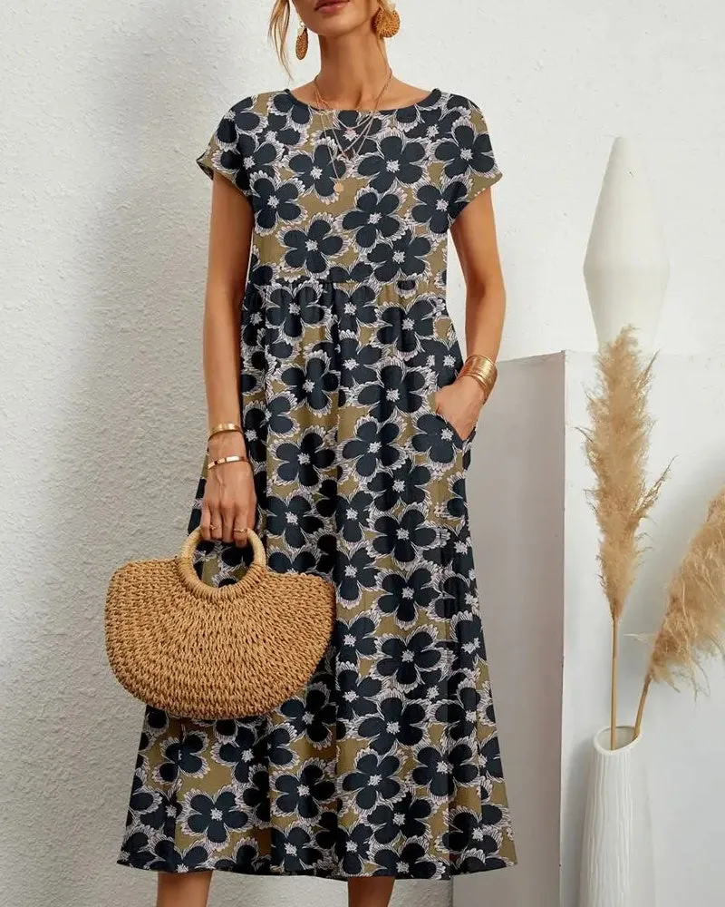 Large Flowers Dress