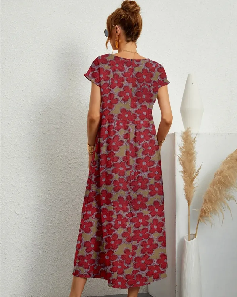 Large Flowers Dress