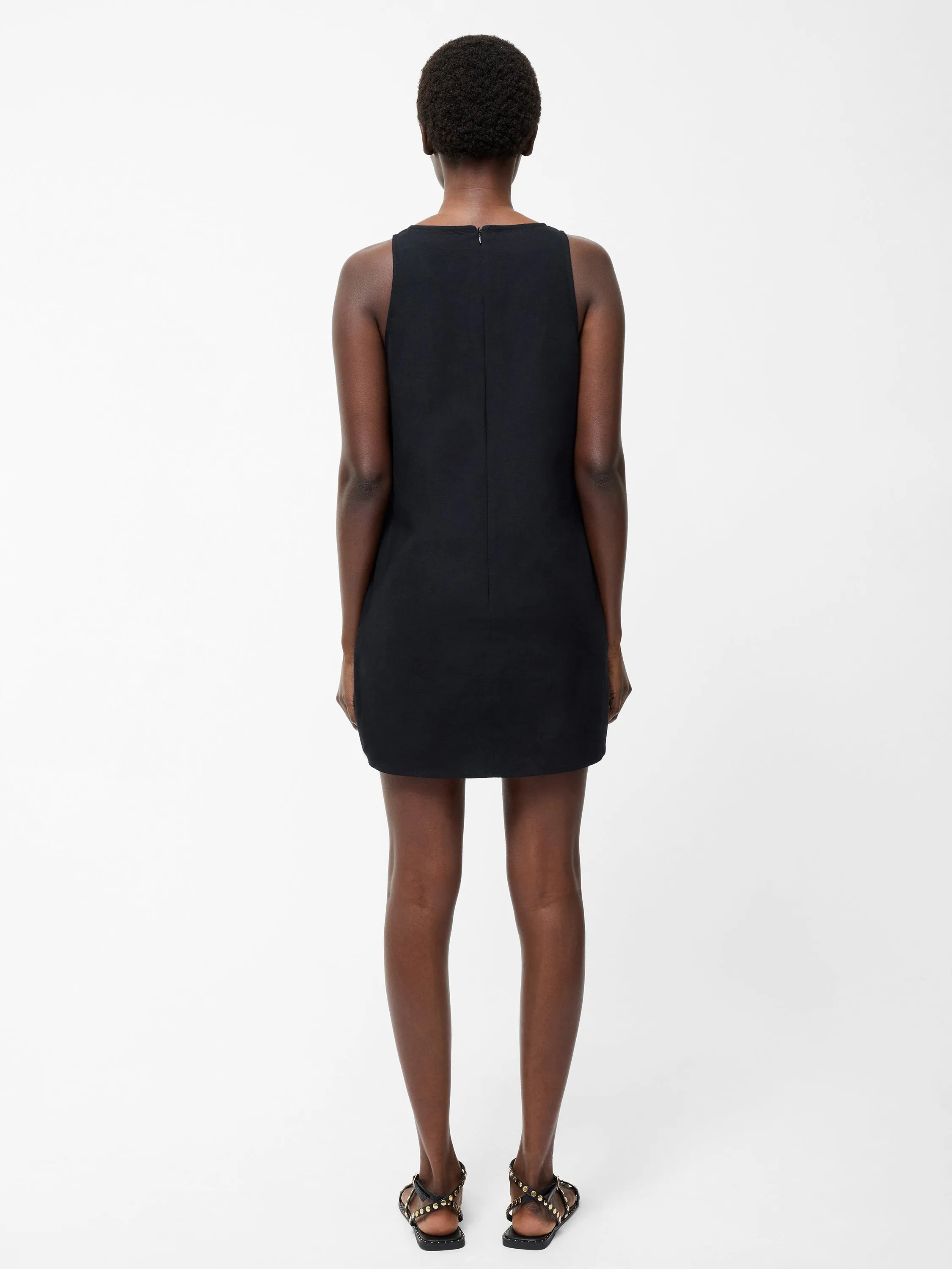 Linen Mix Shift Dress