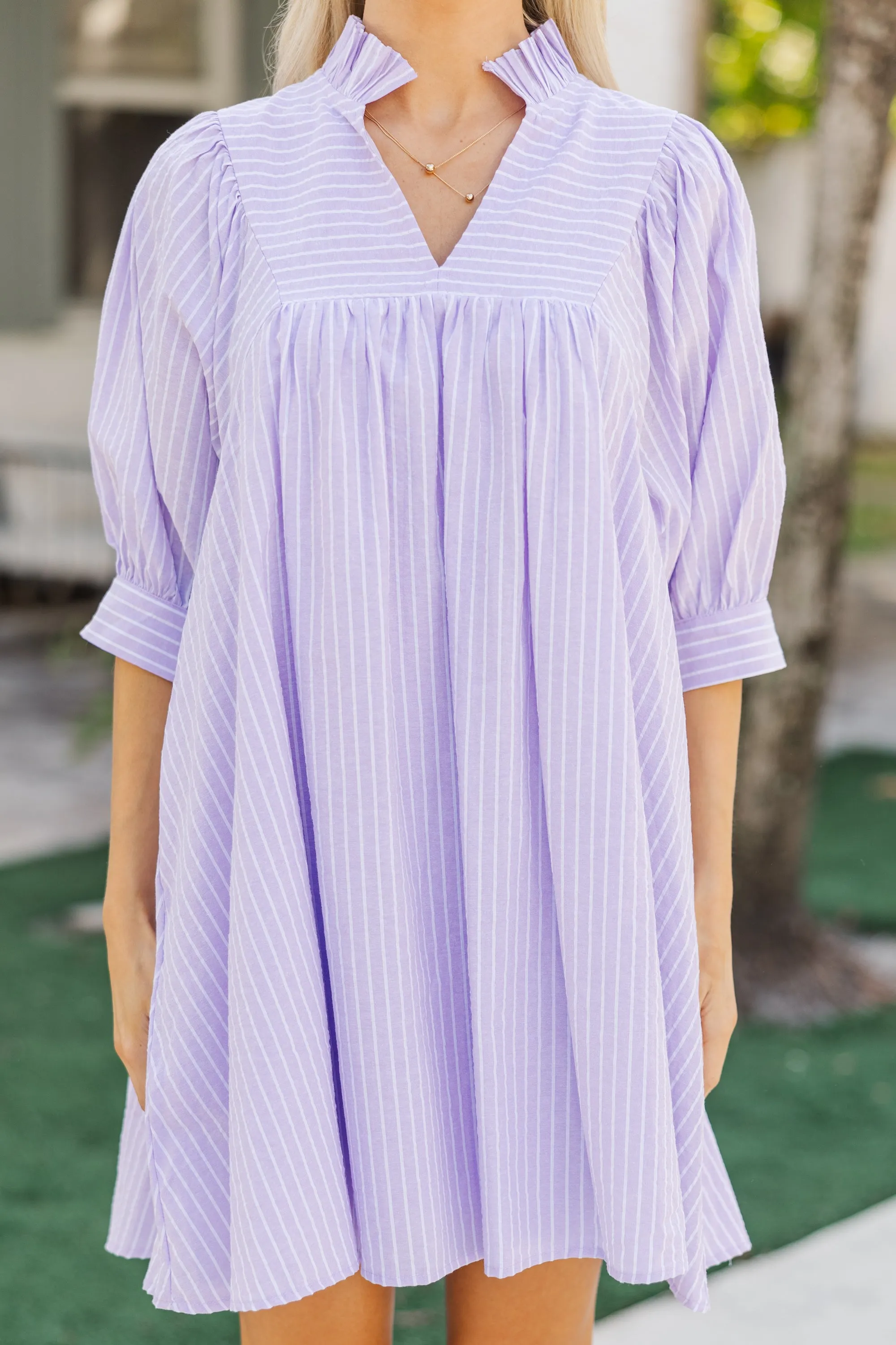 Little Moments Lavender Babydoll Dress