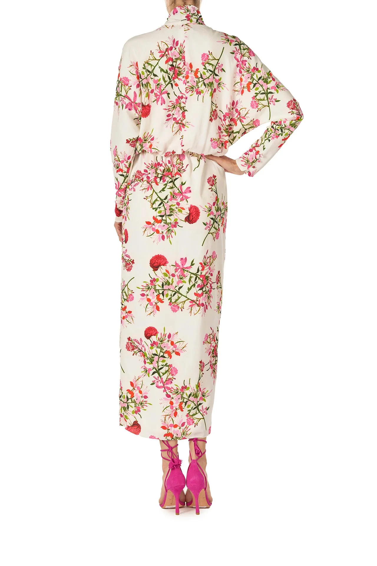 Long Sleeve Floral Wrap Dress