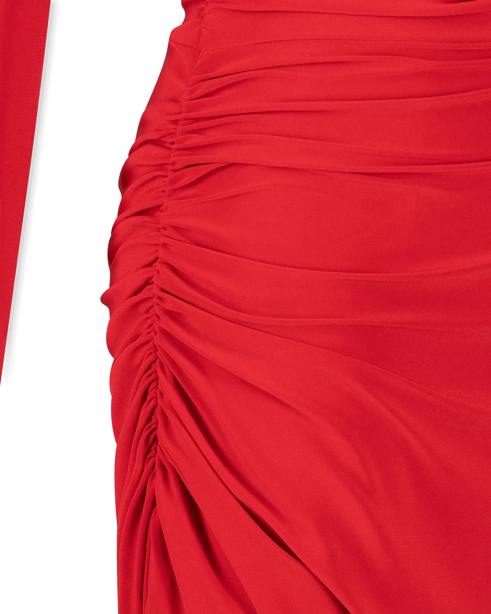 Long Sleeve Side Draped Gown