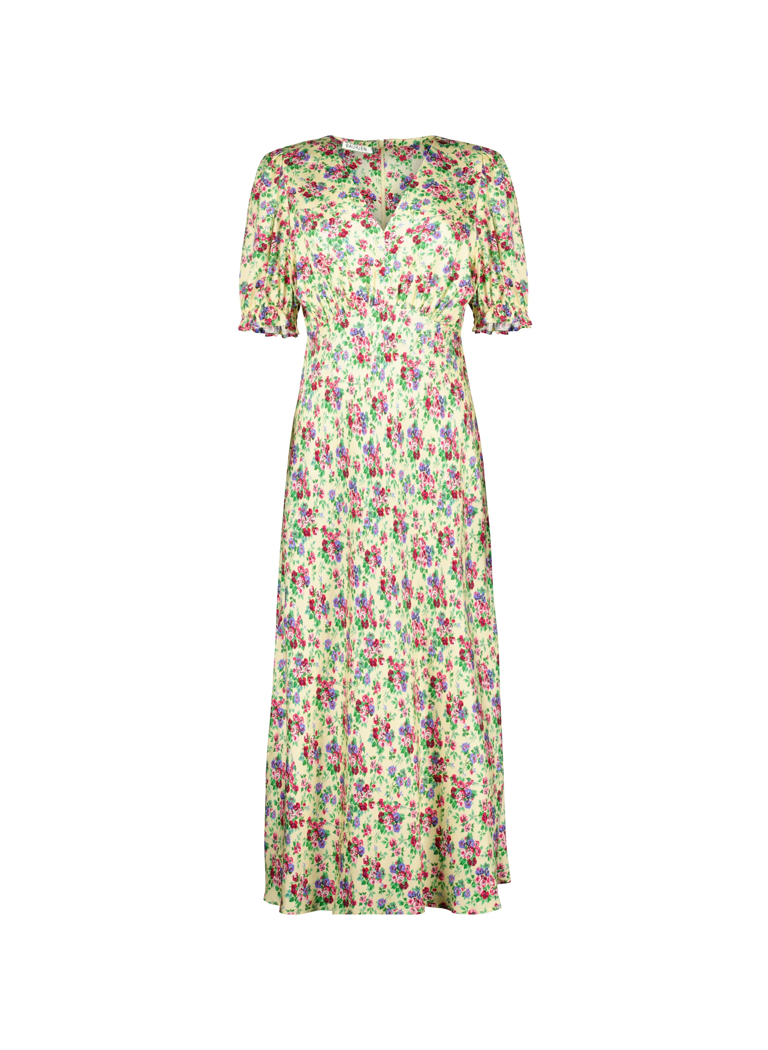 Lottie Satin Midi Tea Dress