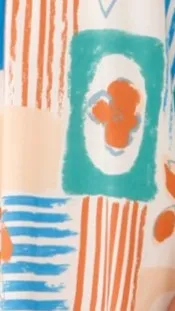 Luca Mini Dress - Blue/Brown Print