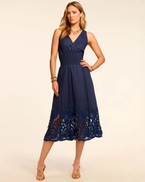 Lucy Smocked Eyelet Midi Dress