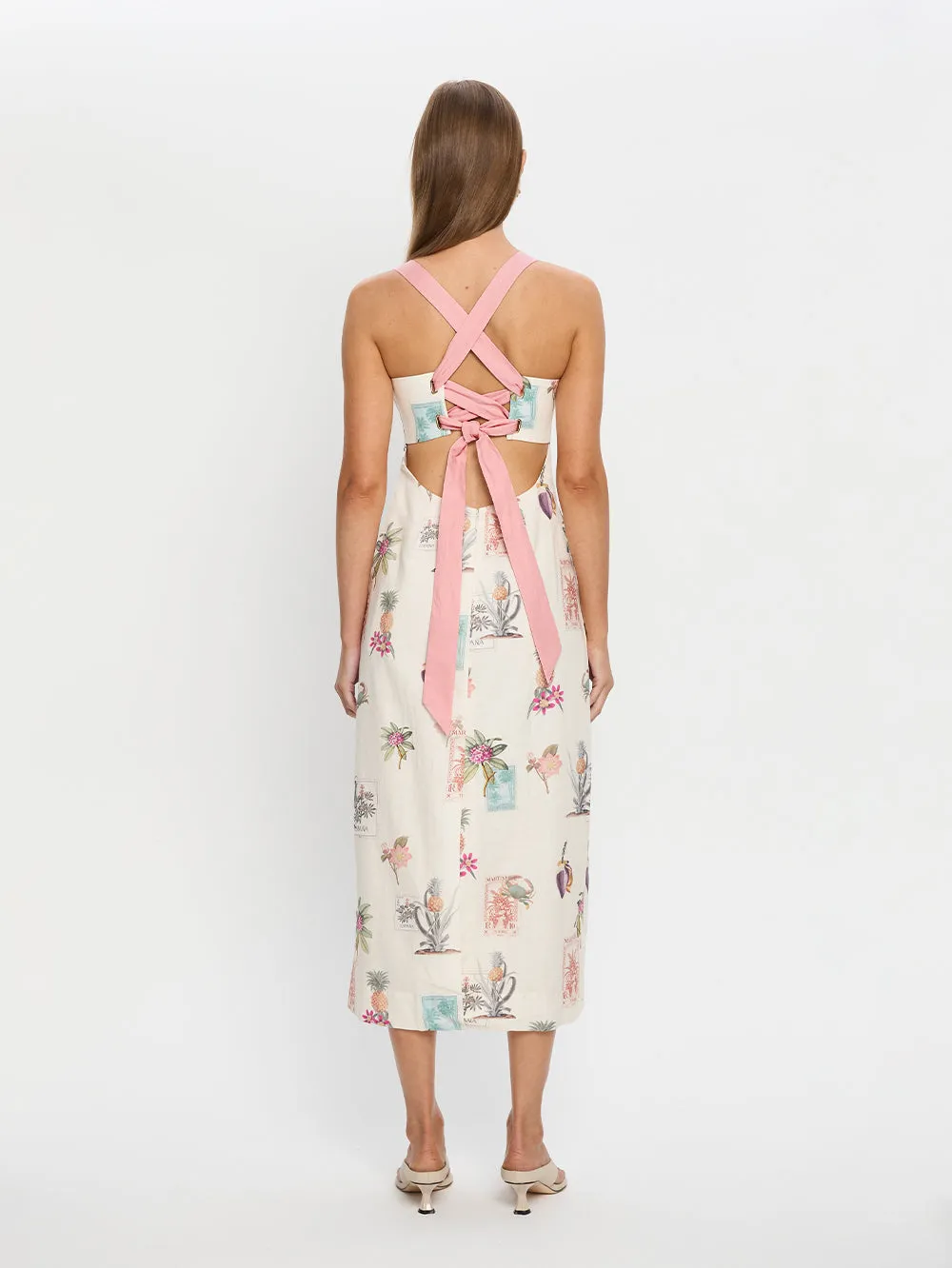 Lyra Tie Back Midi Dress