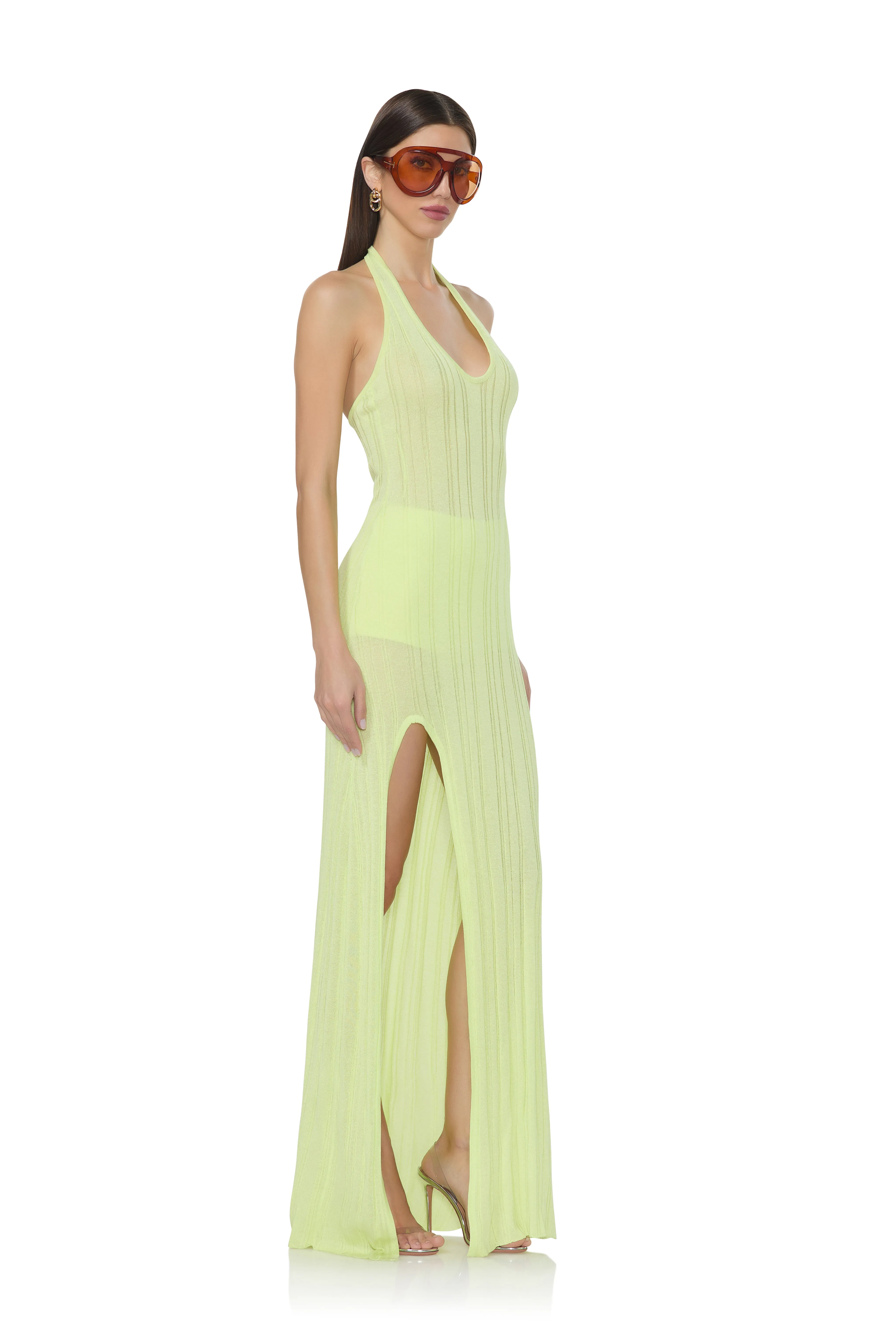 Medina Sweater Dress - Sunny Lime