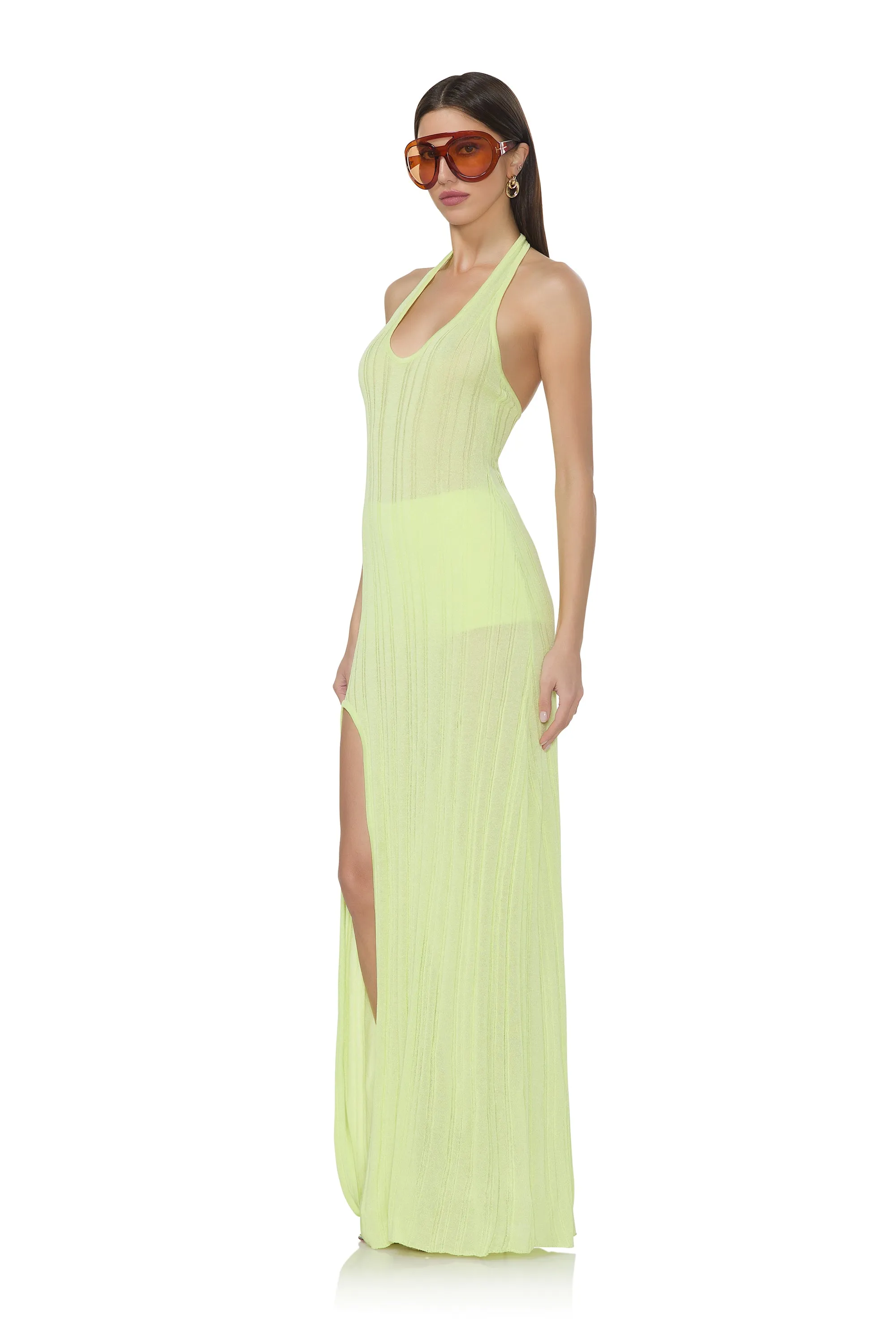 Medina Sweater Dress - Sunny Lime