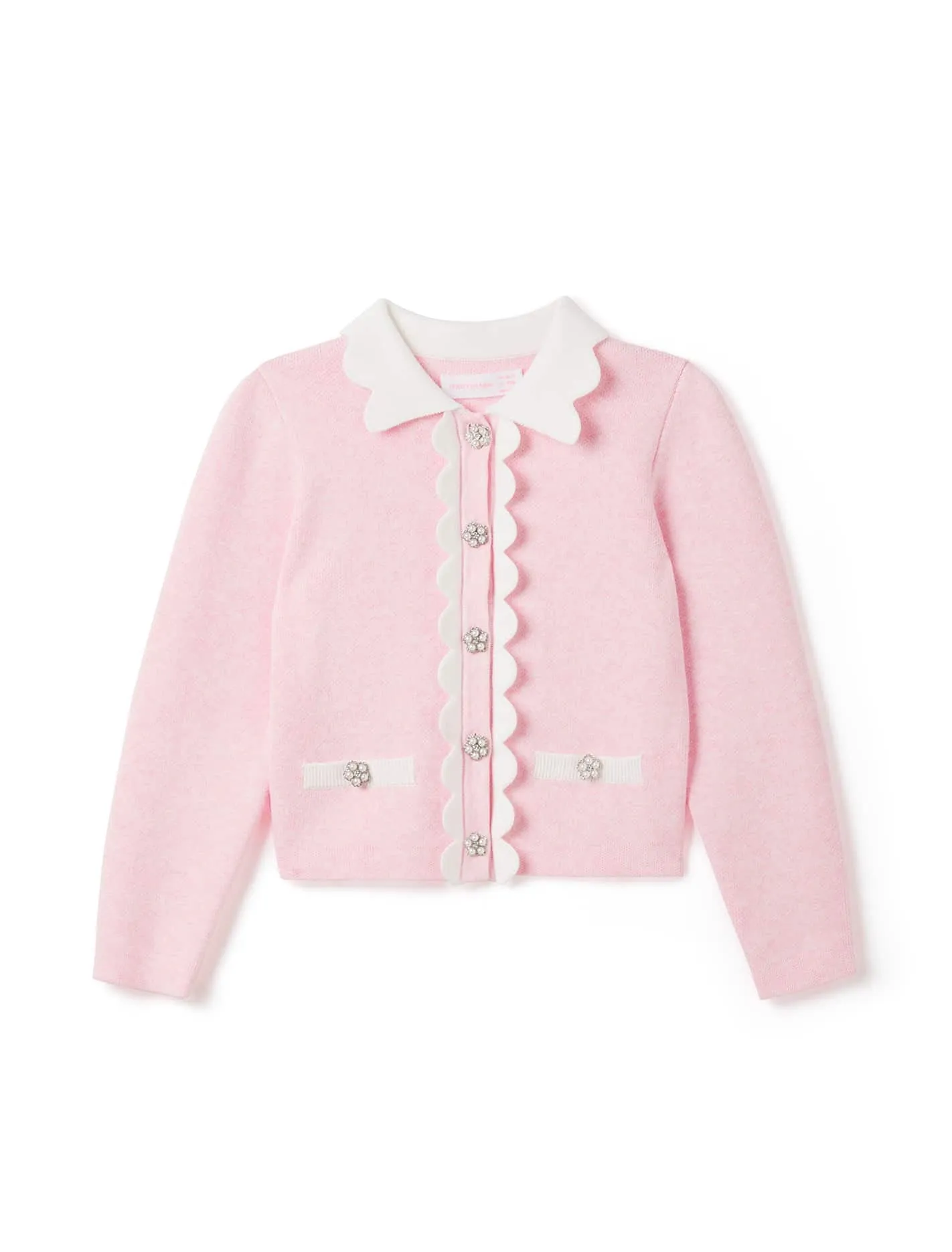 Miriam Girls Scallop Knit Cardigan
