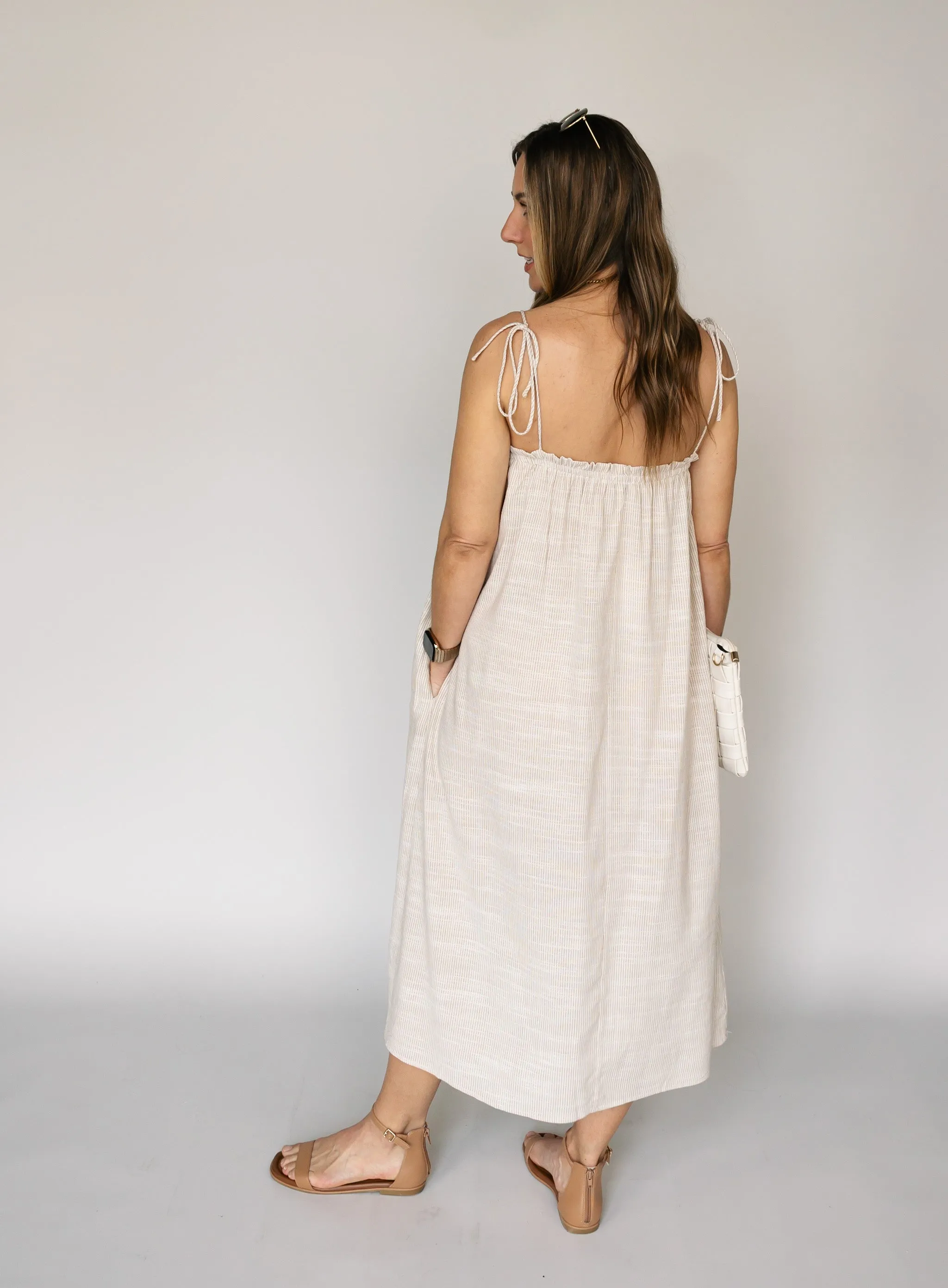 Mojave Tie Strap Midi Dress