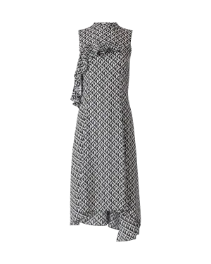 Moon Print Midi Dress