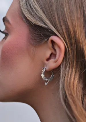 Moonlit Echoes Silver Earrings