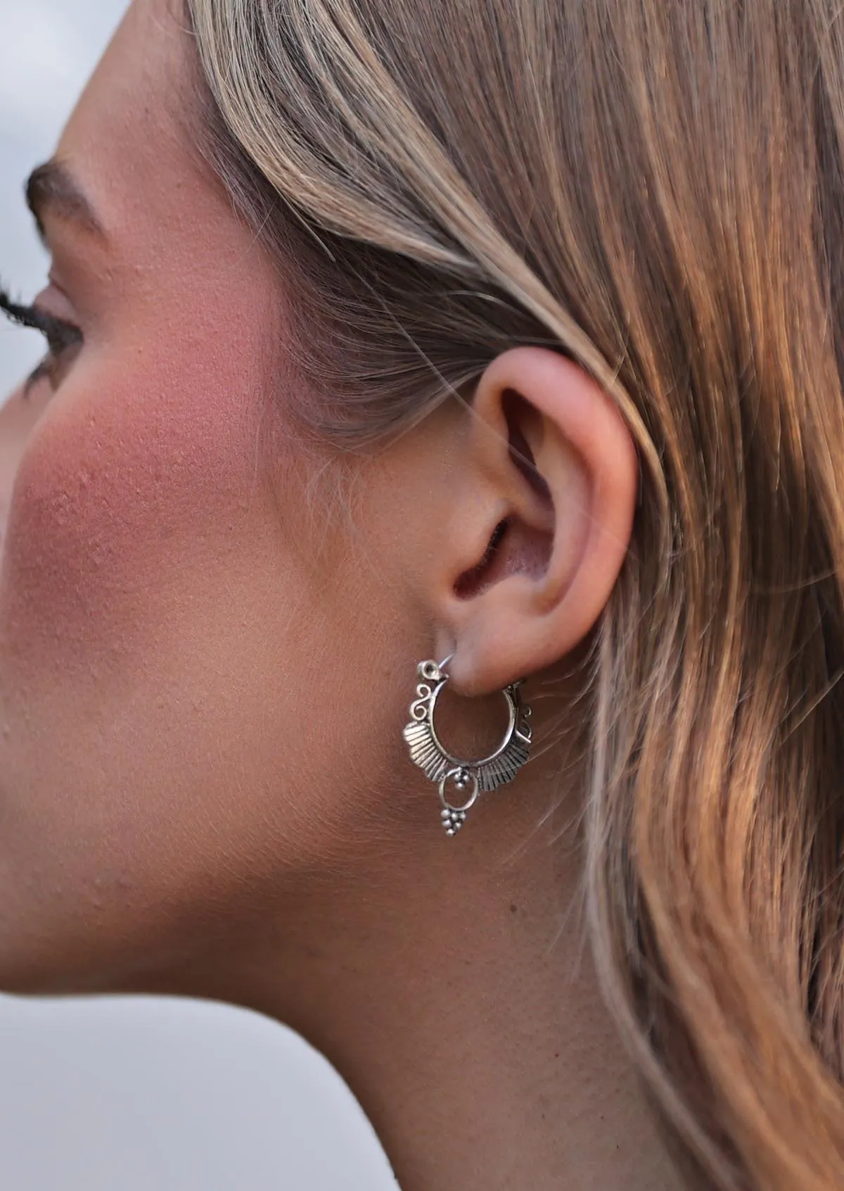 Moonlit Echoes Silver Earrings