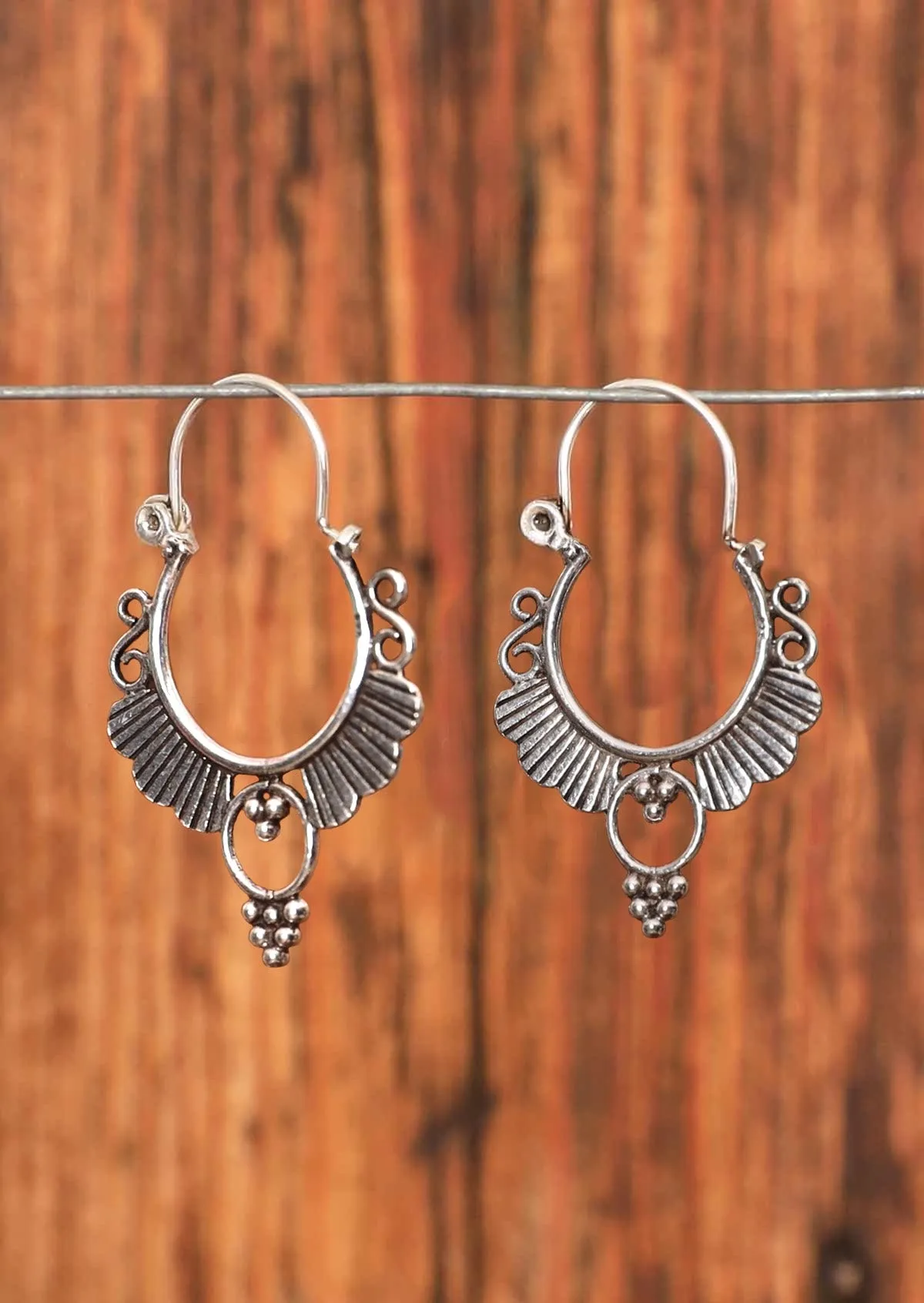 Moonlit Echoes Silver Earrings