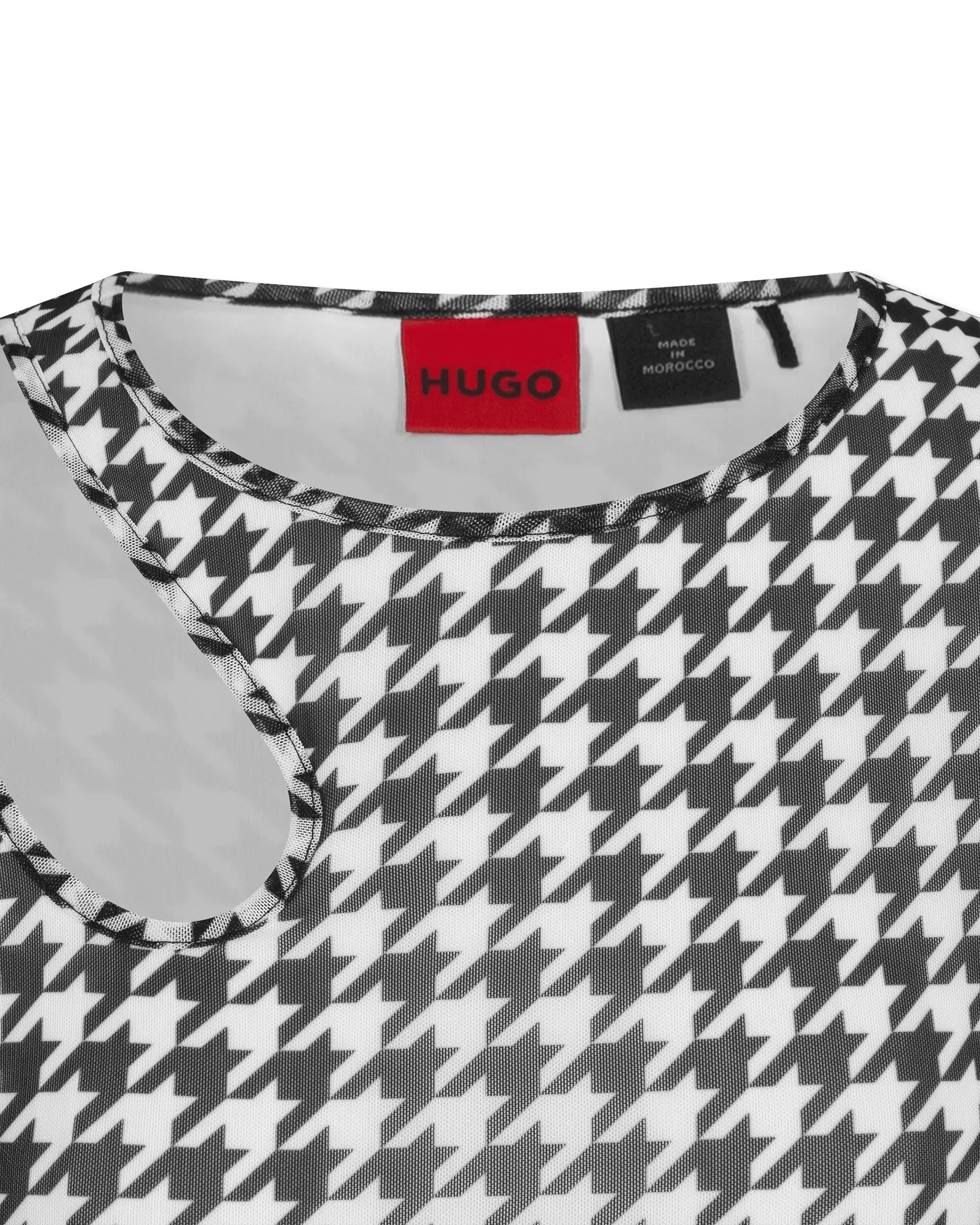 Nalusia Houndstooth Midi Dress
