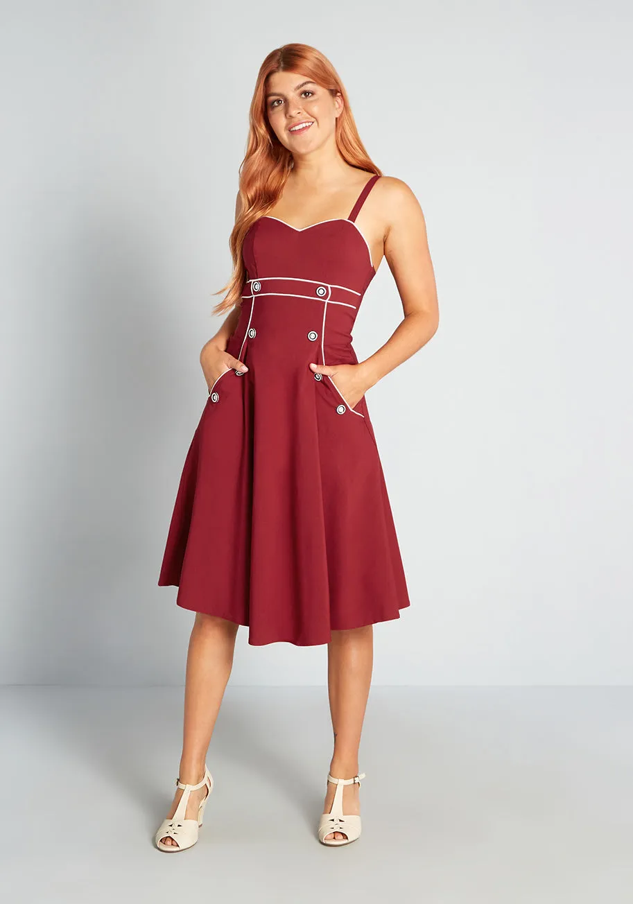 Naut-ical for Nothing Swing Dress