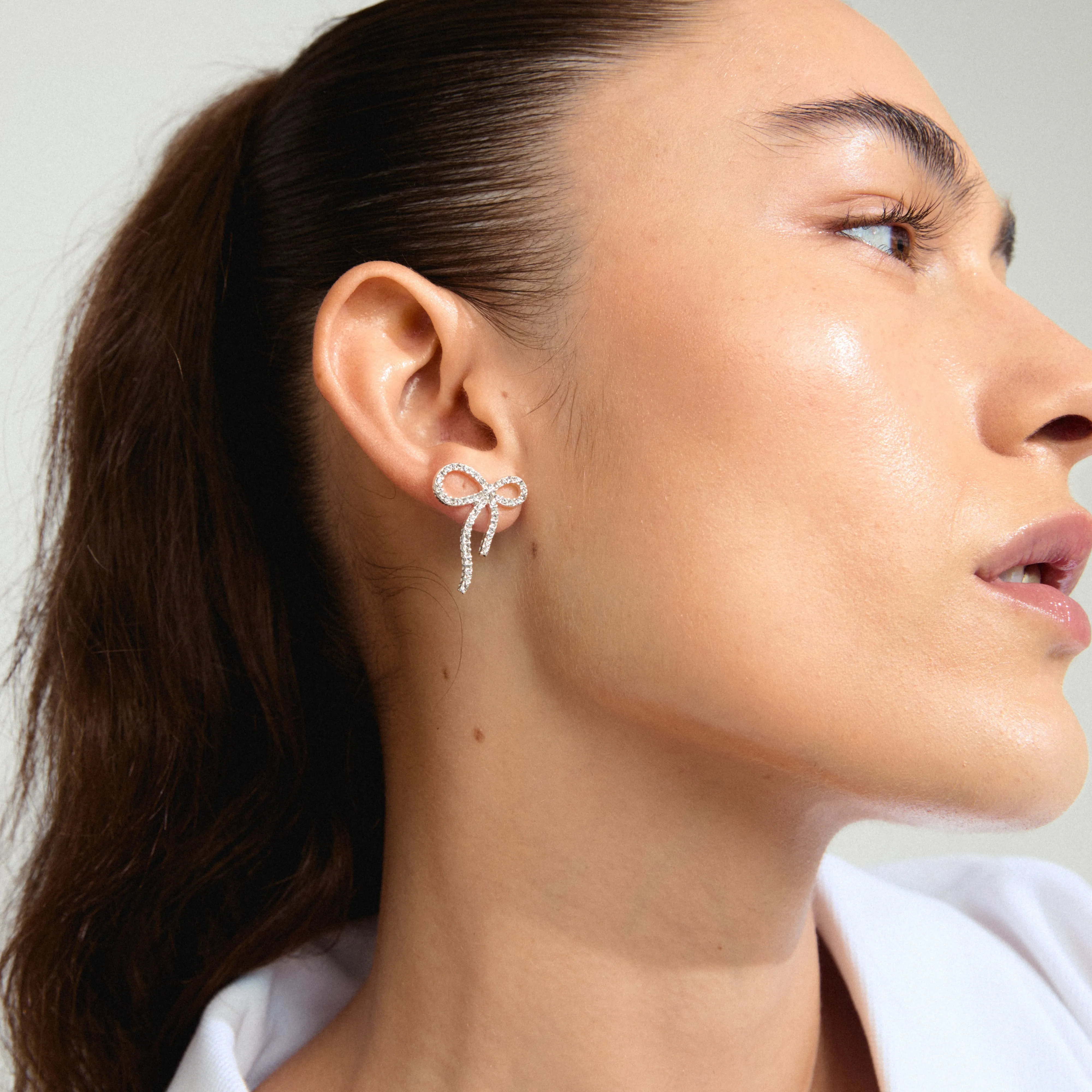 Pilgrim Jolanta Recycled Earrings - Silver Plated Crystal
