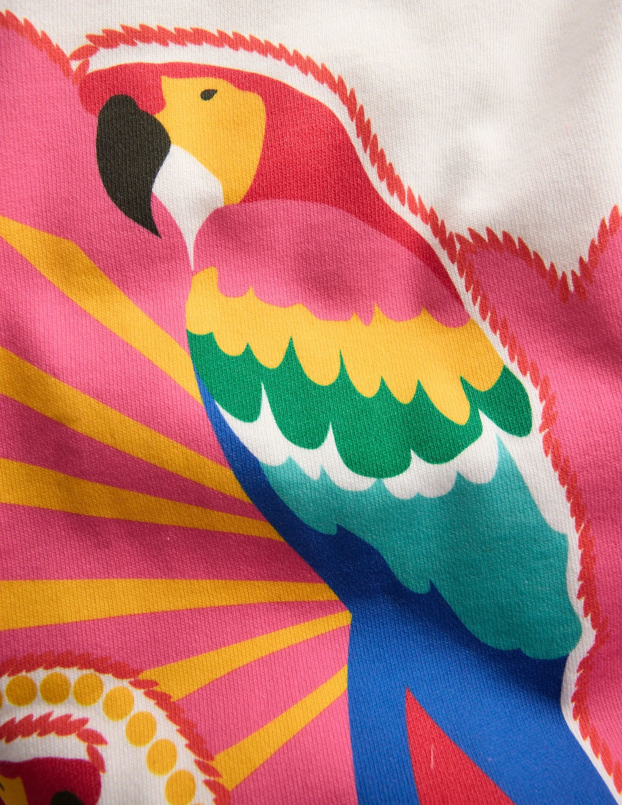 Printed Relaxed Sweatshirt-Multi Parrot