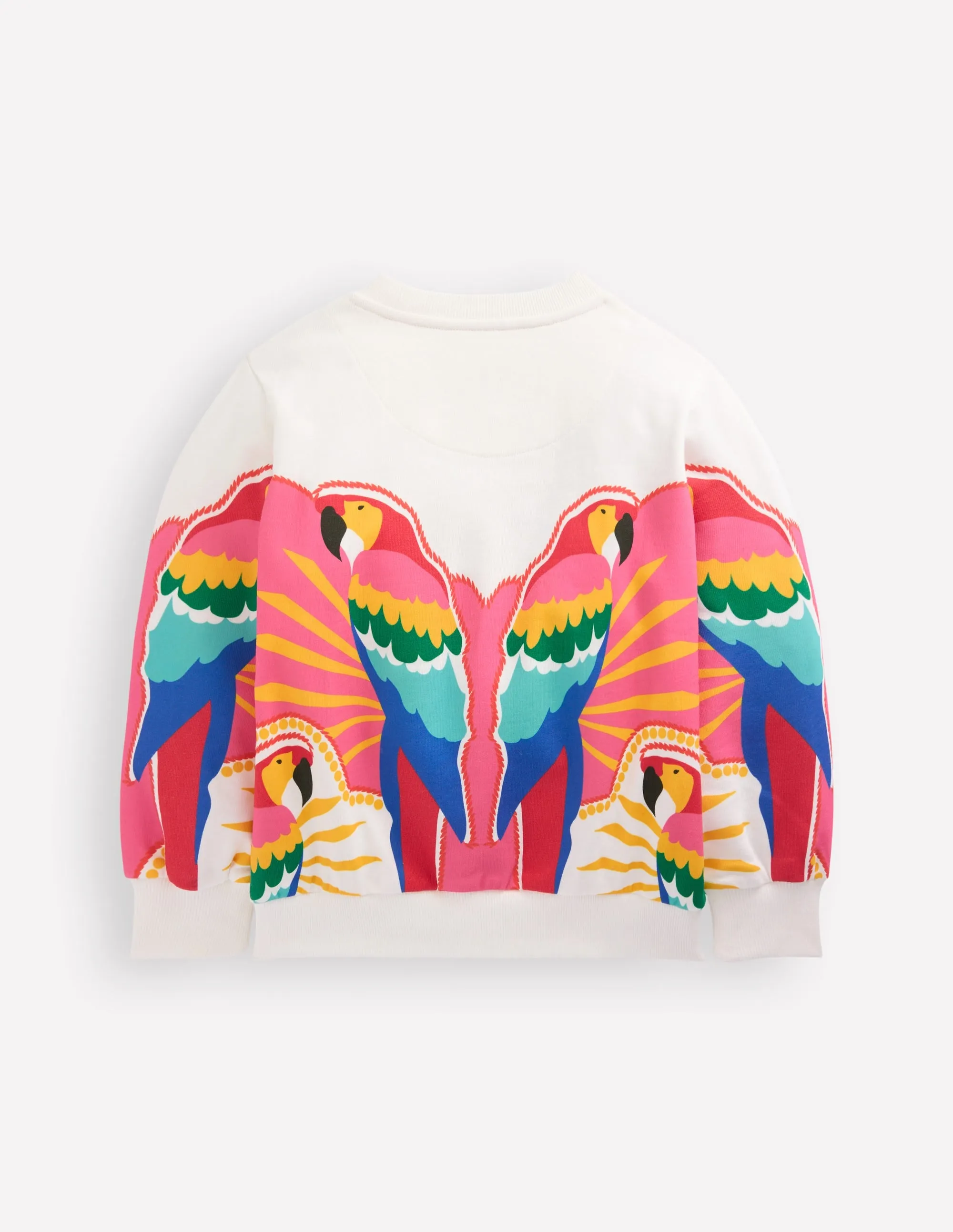 Printed Relaxed Sweatshirt-Multi Parrot