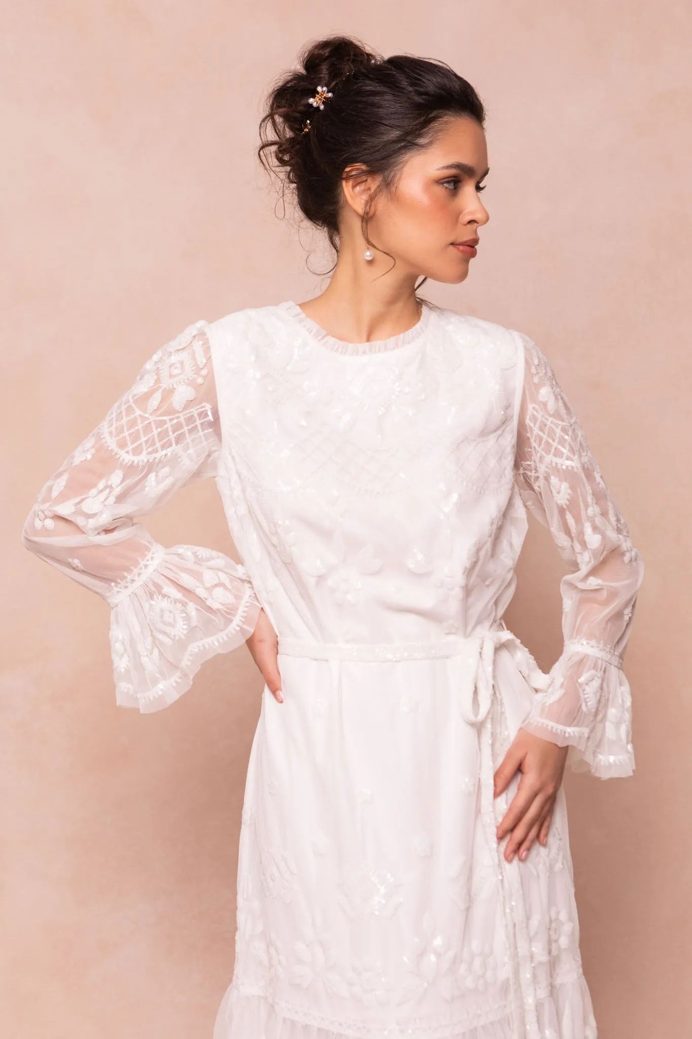 Queenie Dress in White