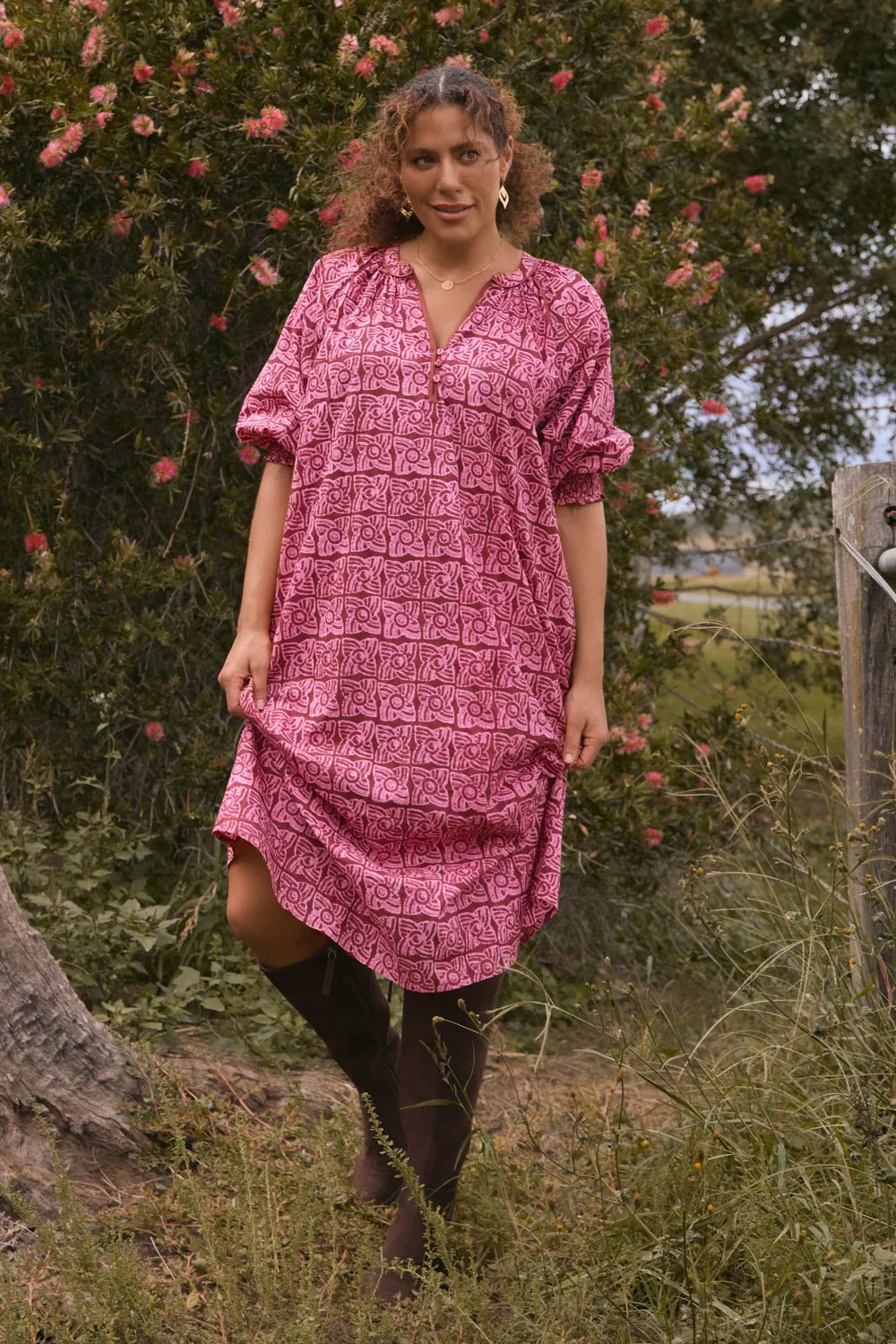 Robin Tunic Dress in Windmills
