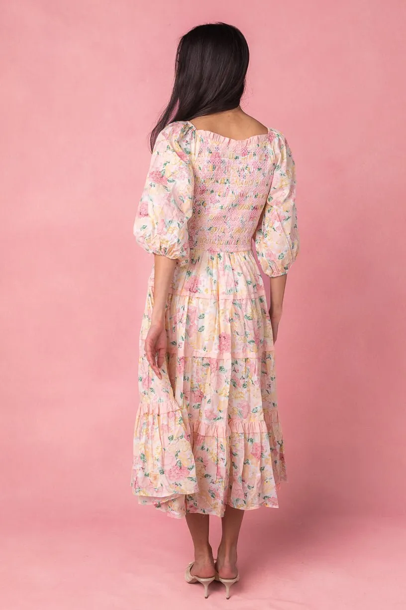 Roselyn Dress in Pastel Floral