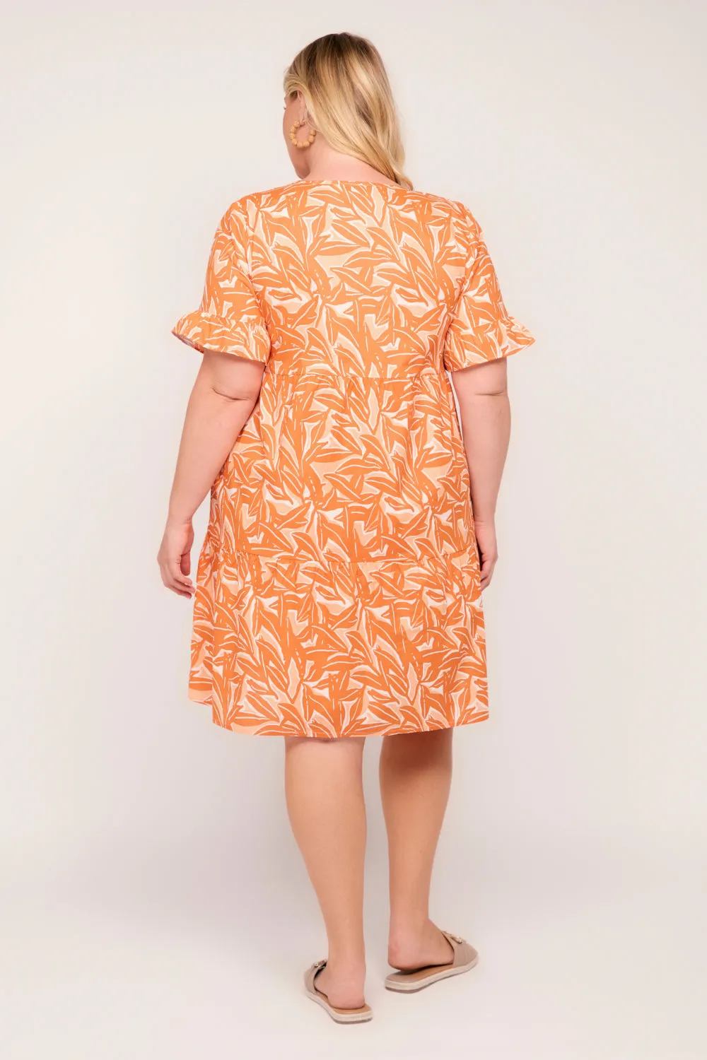Sabrina Short Dress in Coral Coast