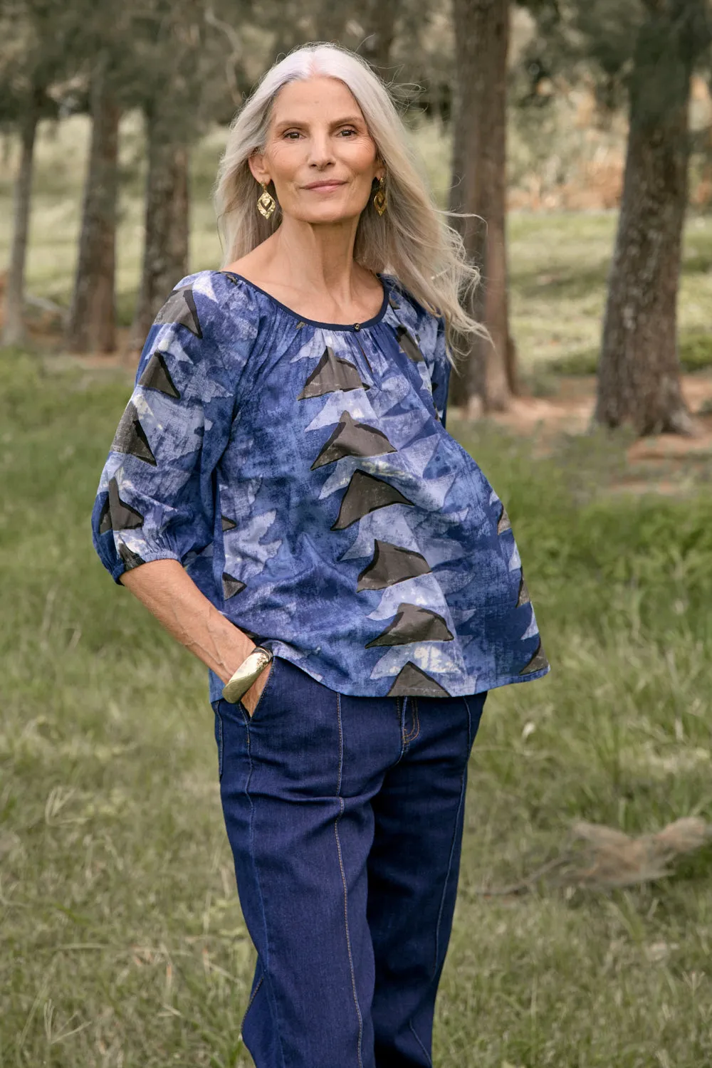 Sara Blouse in Bagru