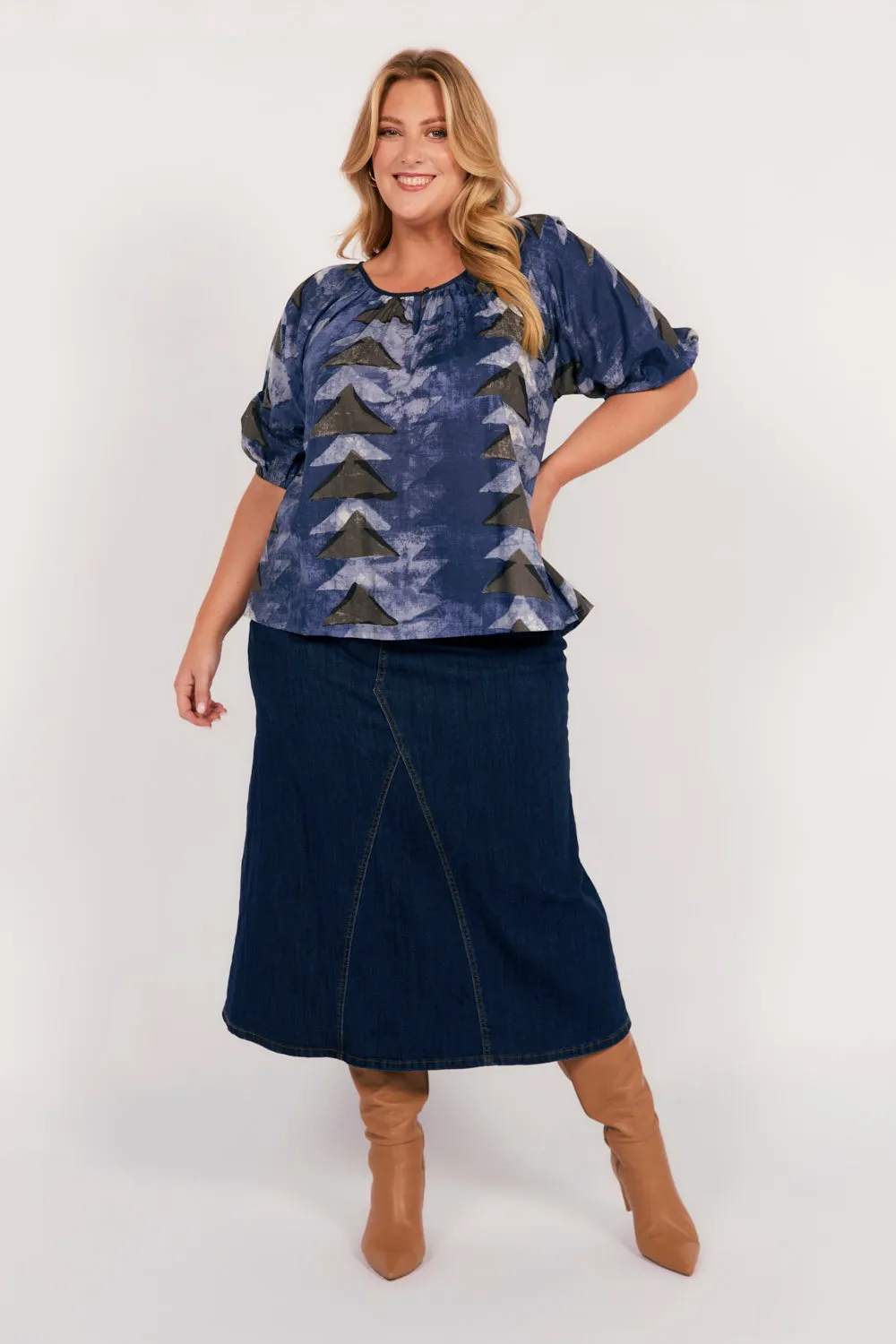 Sara Blouse in Bagru