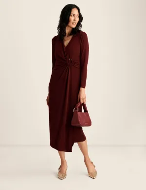 Shirred O Ring Midi Dress - Sale