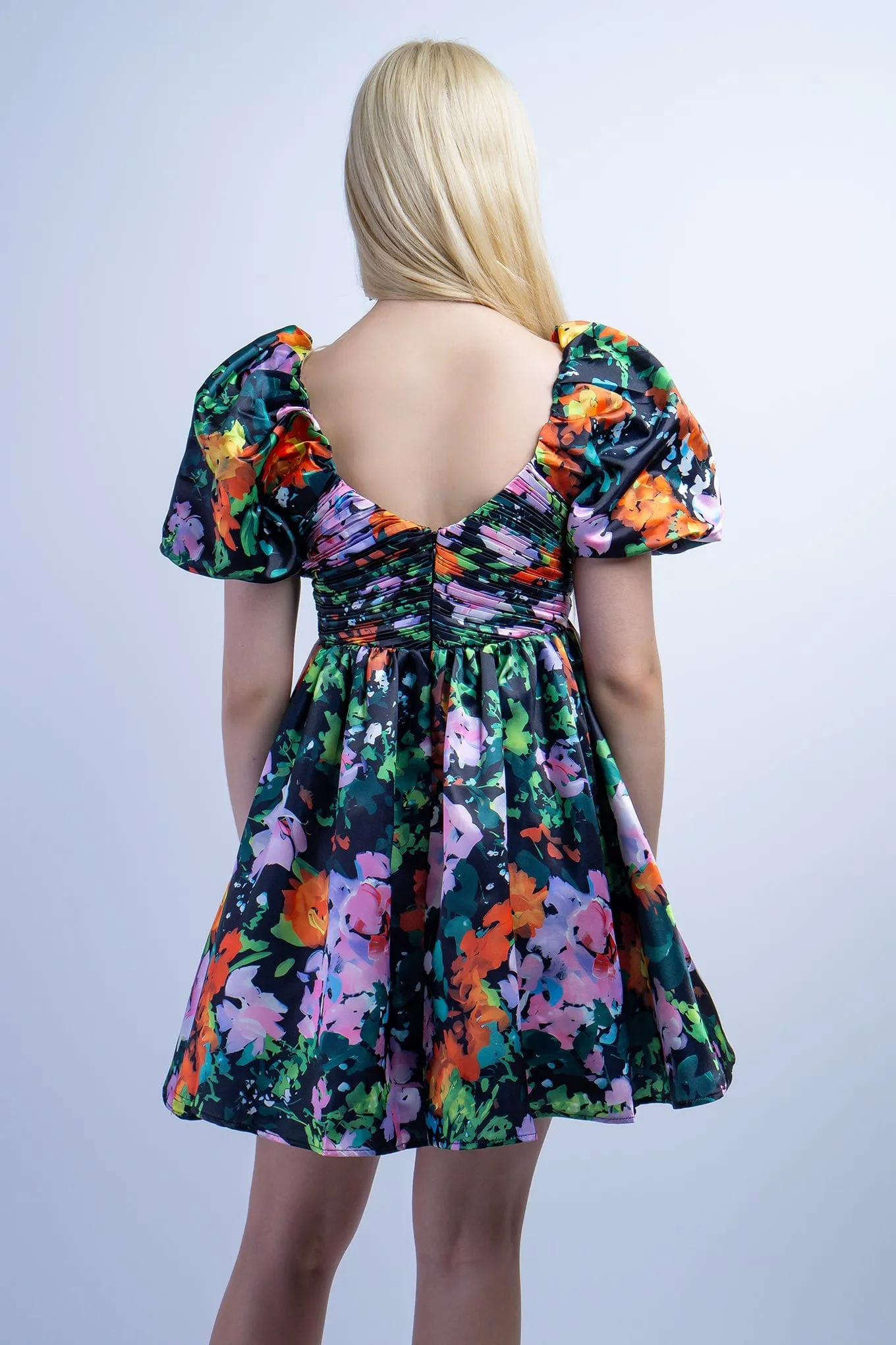 Spring Garden Empire V Neck Dress