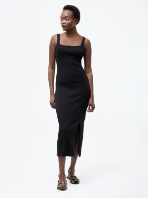 Square Neck Rib Dress