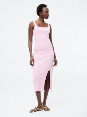 Square Neck Rib Dress